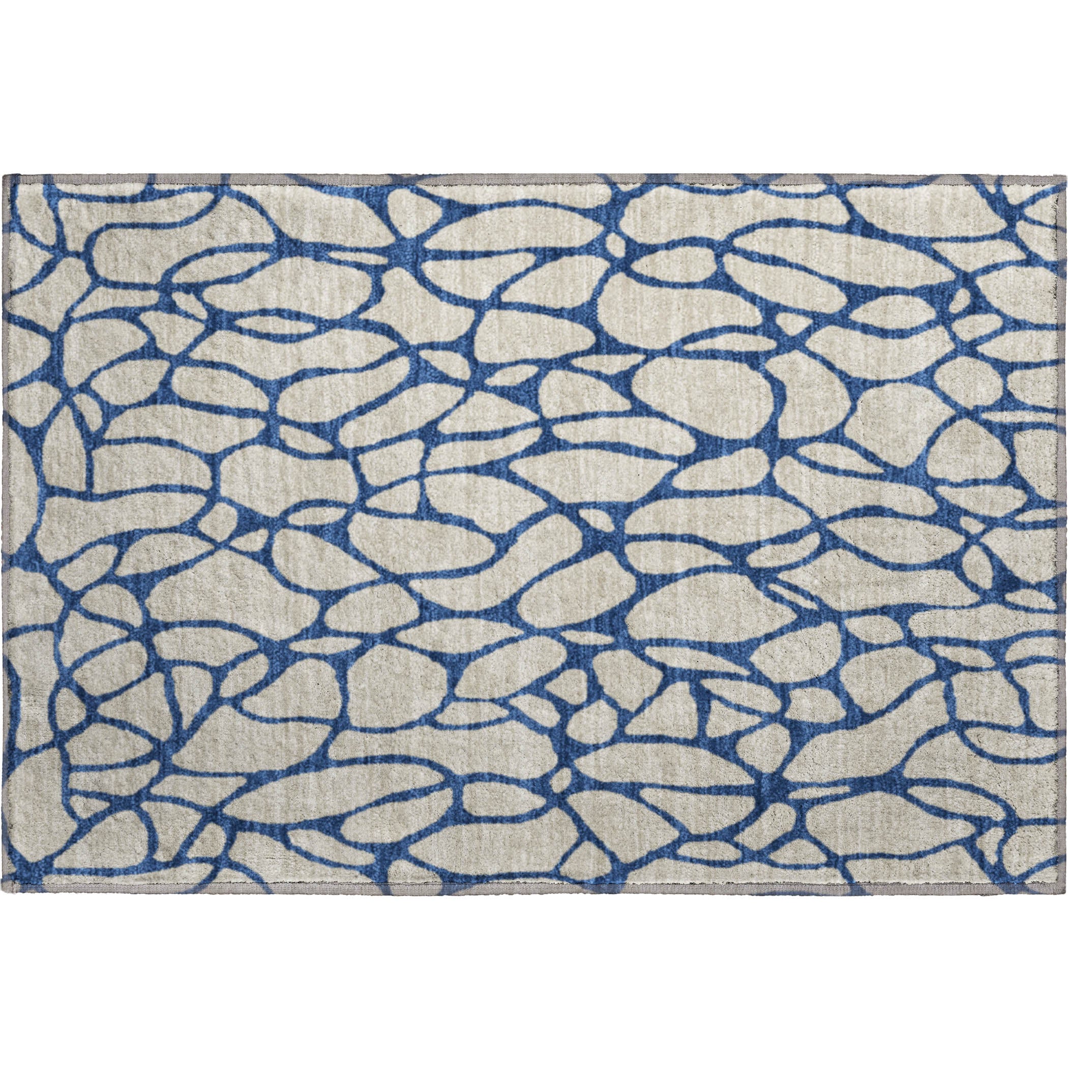 Santorini Machine Washable Transitional Beige Brown Rug 1'8" x 2'6" #shape_Rectangle