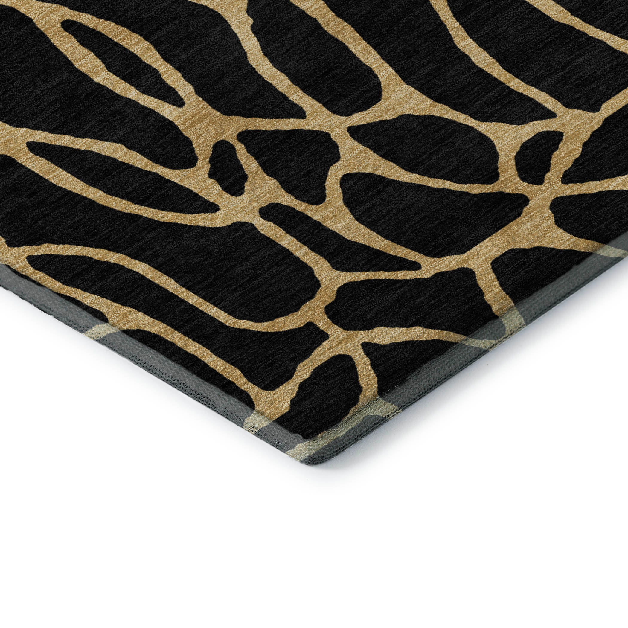 Santorini Machine Washable Transitional Black Rug 1'8" x 2'6" #shape_Rectangle