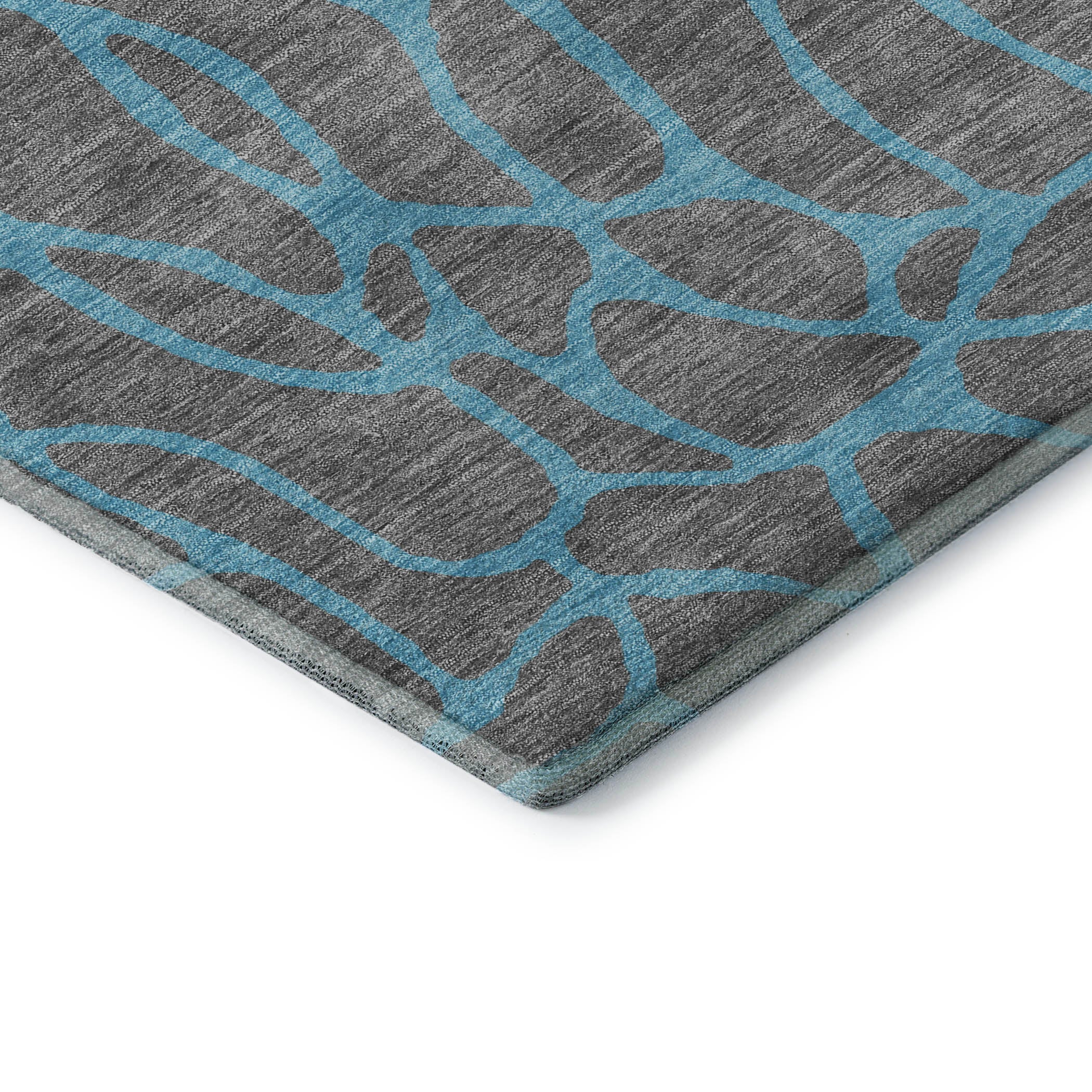 Santorini Machine Washable Transitional Gray Rug 1'8" x 2'6" #shape_Rectangle
