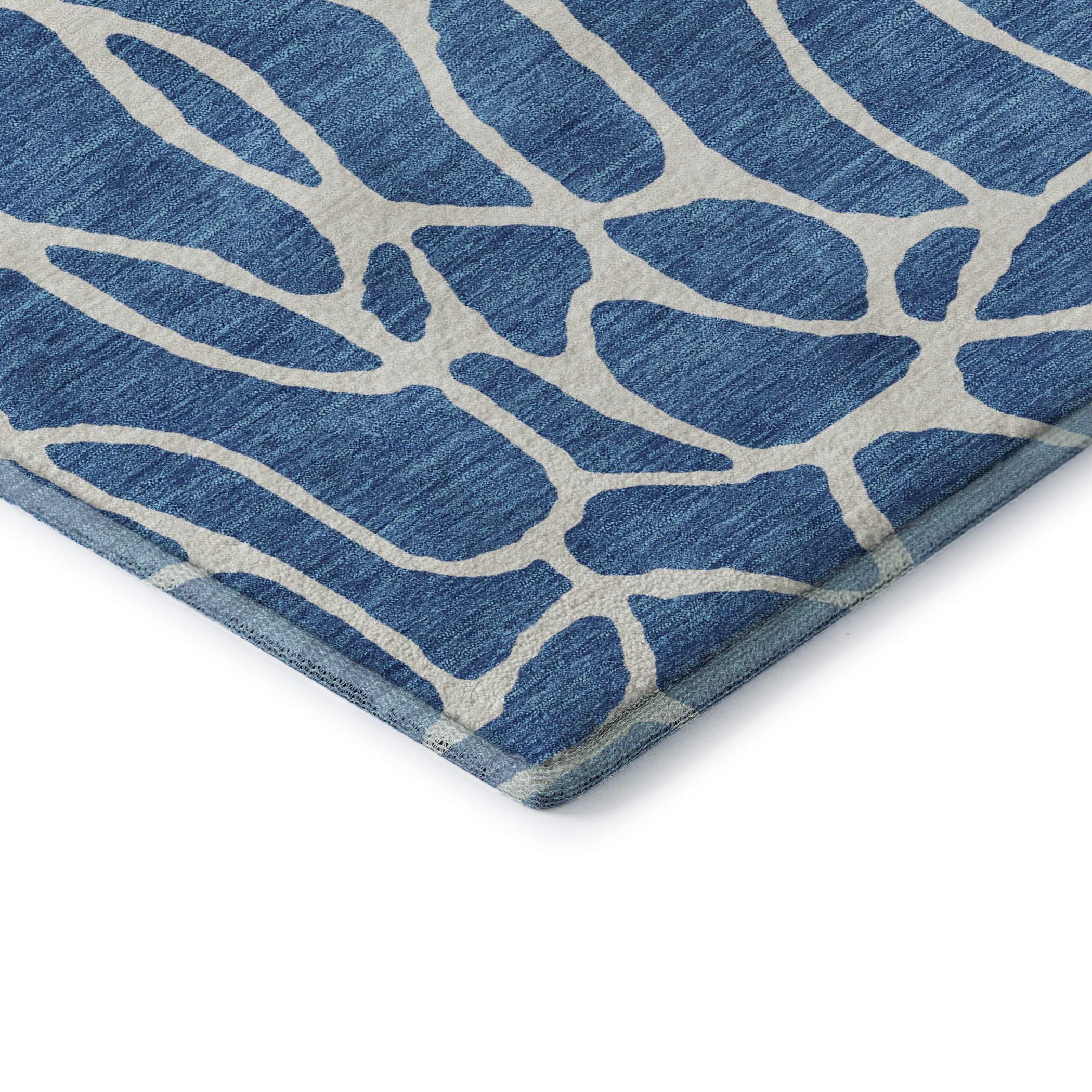 Dublin Machine Washable Transitional Blue Rug 1'8" x 2'6" #shape_Rectangle