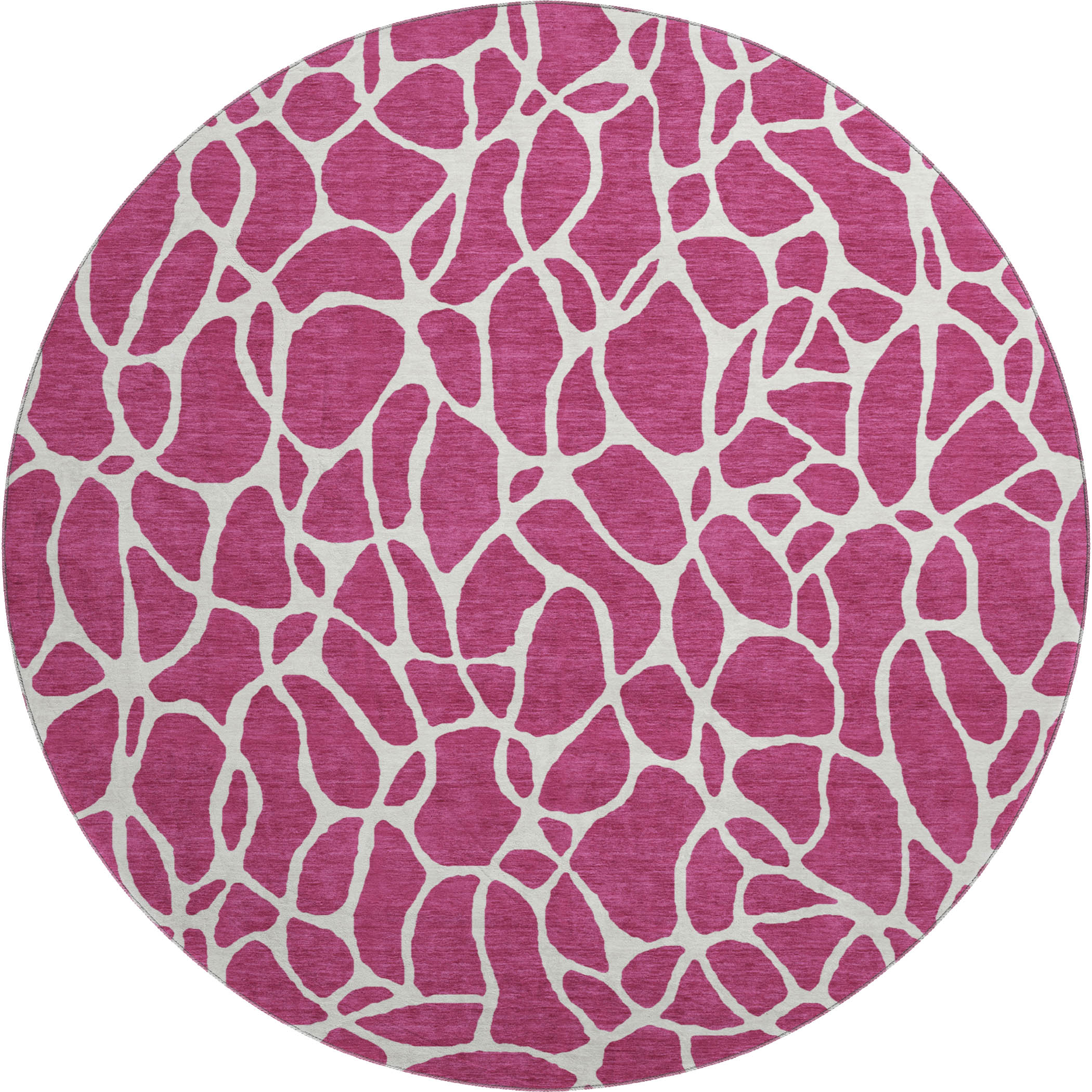 Dublin Machine Washable Transitional Blush Pink Rug 8' x 8' #shape_Round
