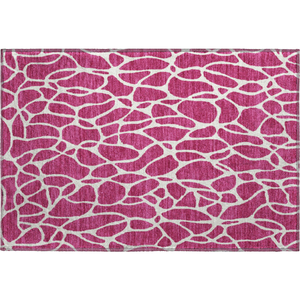 Dublin Machine Washable Transitional Blush Pink Rug 1'8" x 2'6"