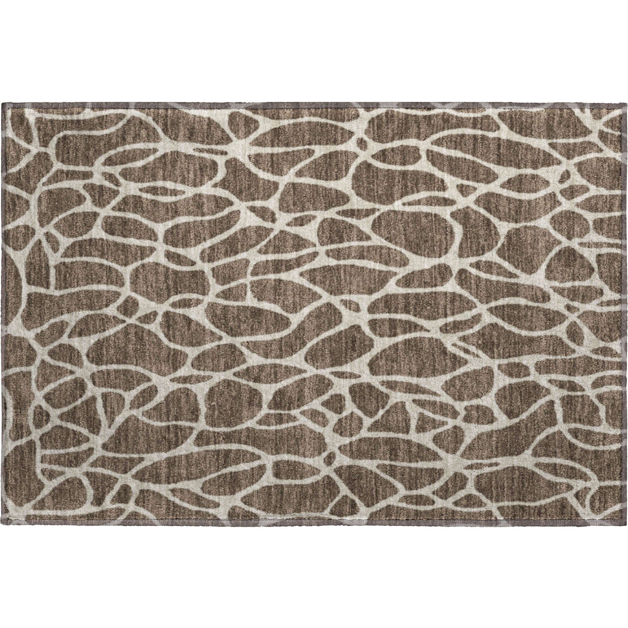 Dublin Machine Washable Transitional Fudge Brown Rug 1'8" x 2'6" #shape_Rectangle