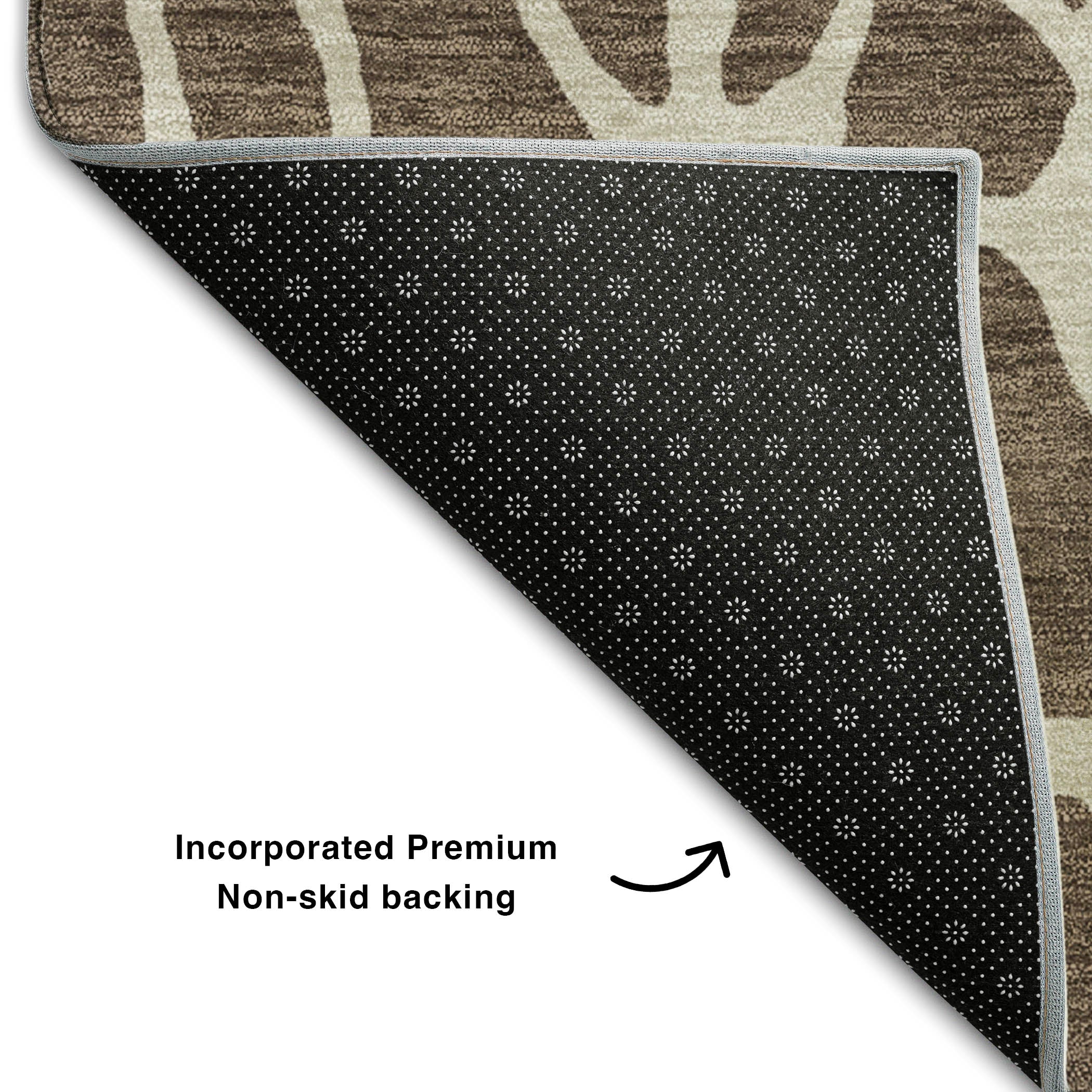 Dublin Machine Washable Transitional Fudge Brown Rug 1'8" x 2'6" #shape_Rectangle