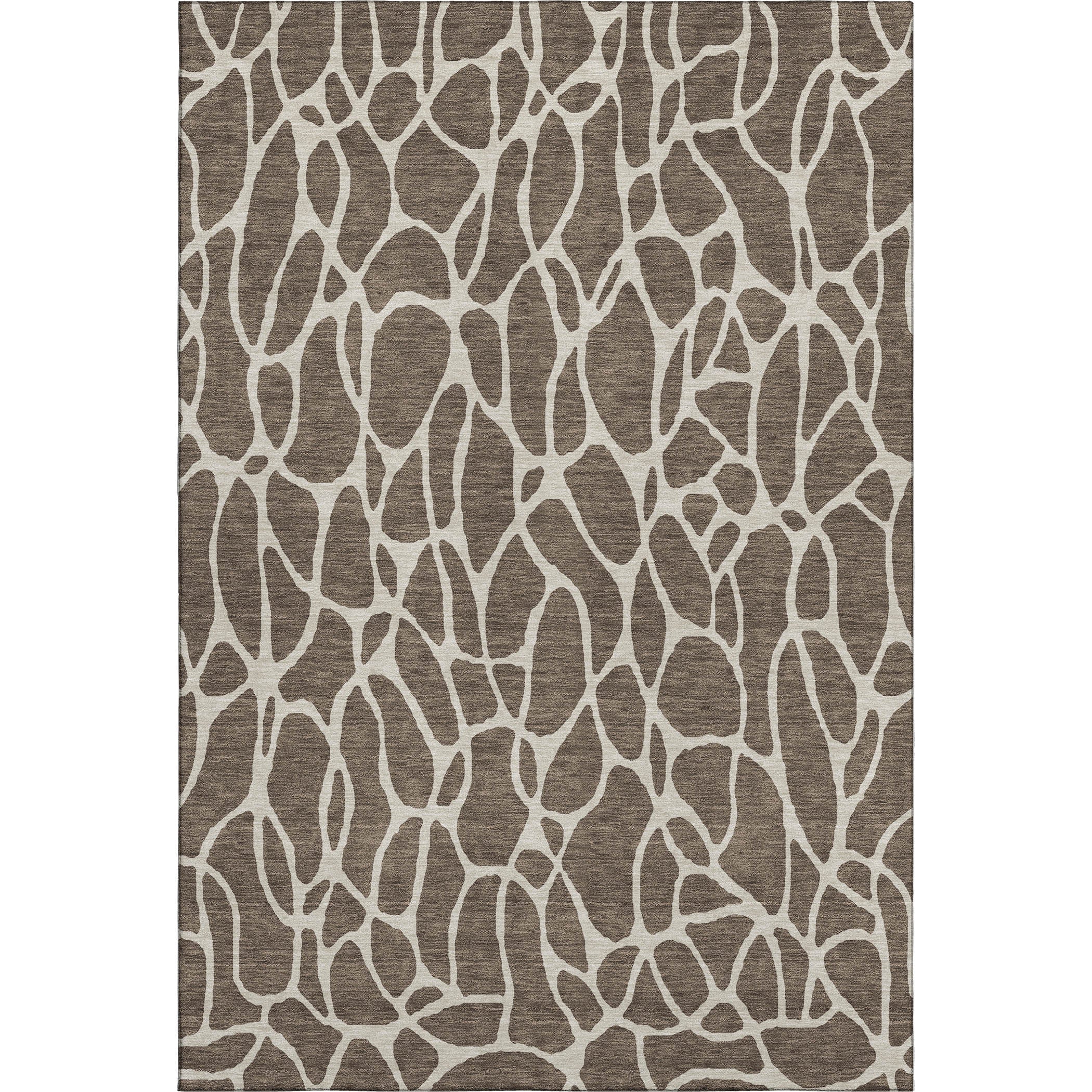 Dublin Machine Washable Transitional Fudge Brown Rug 2'6" x 3'10" #shape_Rectangle
