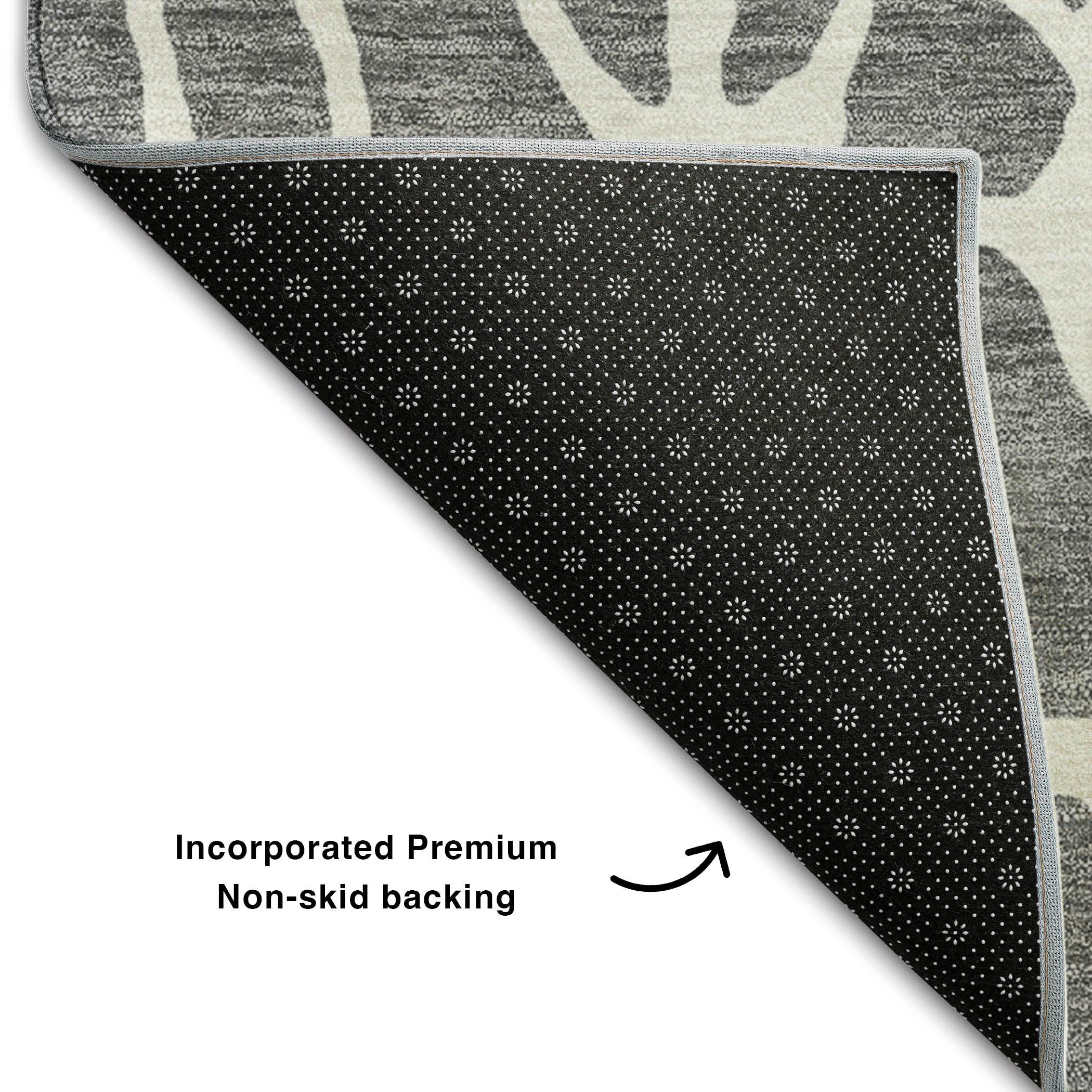 Dublin Machine Washable Transitional Gray Rug 1'8" x 2'6" #shape_Rectangle
