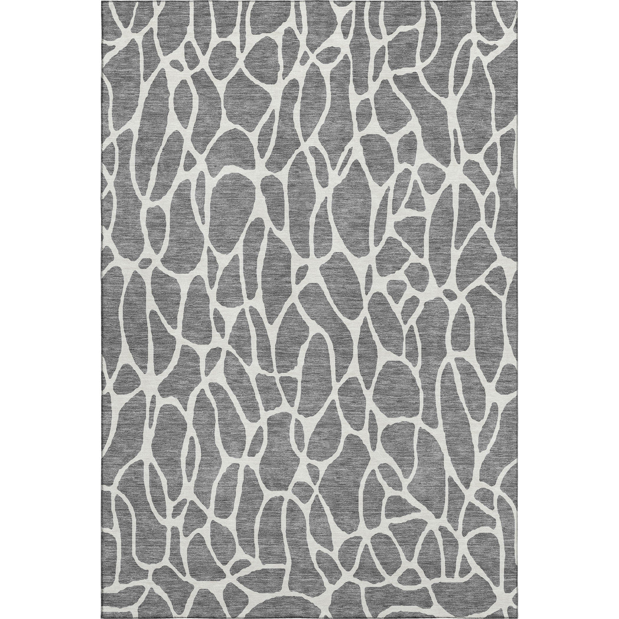 Dublin Machine Washable Transitional Gray Rug 2'6" x 3'10" #shape_Rectangle