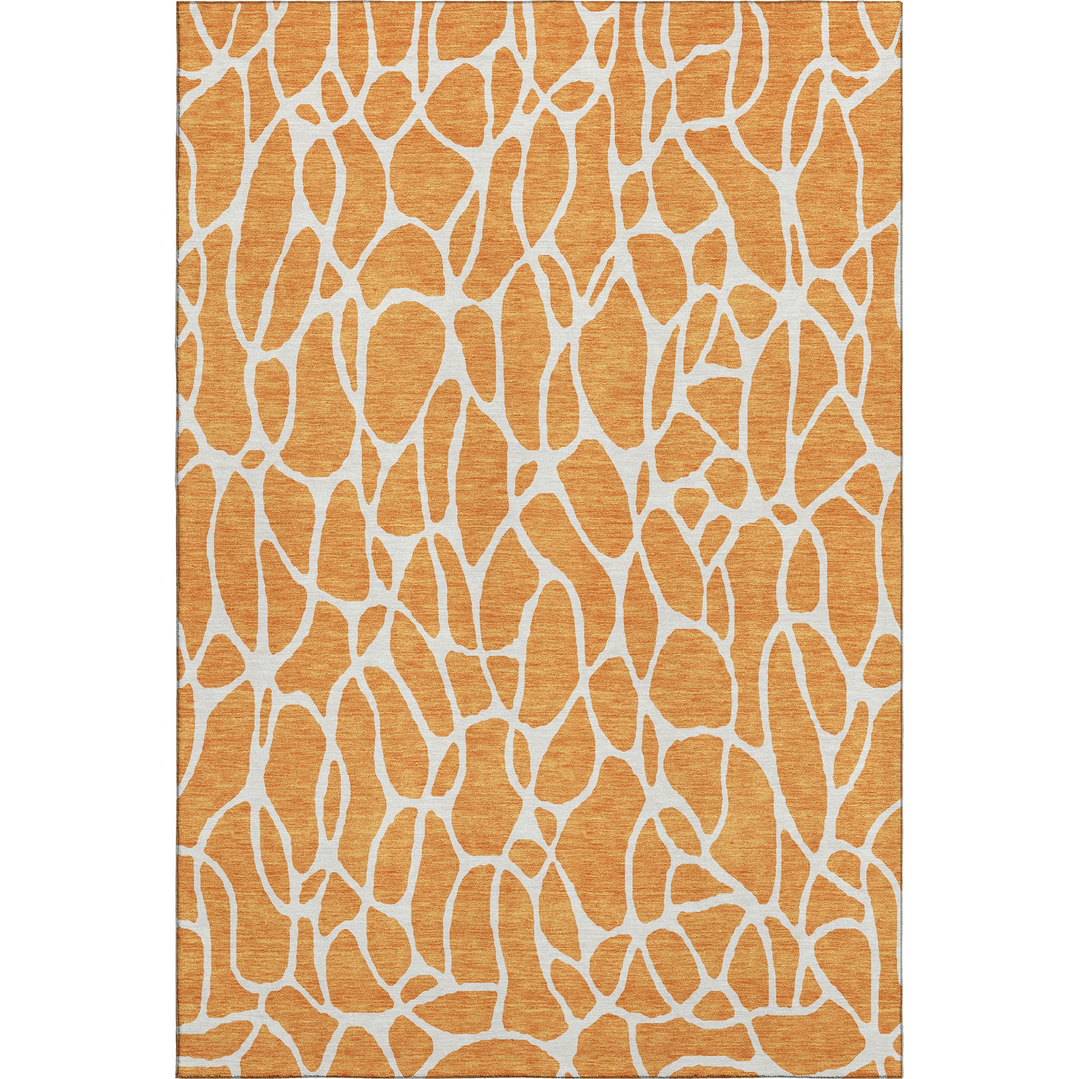 Dublin Machine Washable Transitional Orange Rug 2'6" x 3'10" #shape_Rectangle