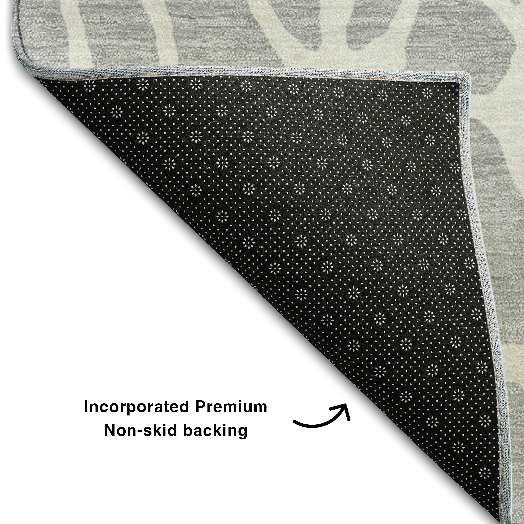 Dublin Machine Washable Transitional Silver Gray Rug 1'8" x 2'6" #shape_Rectangle