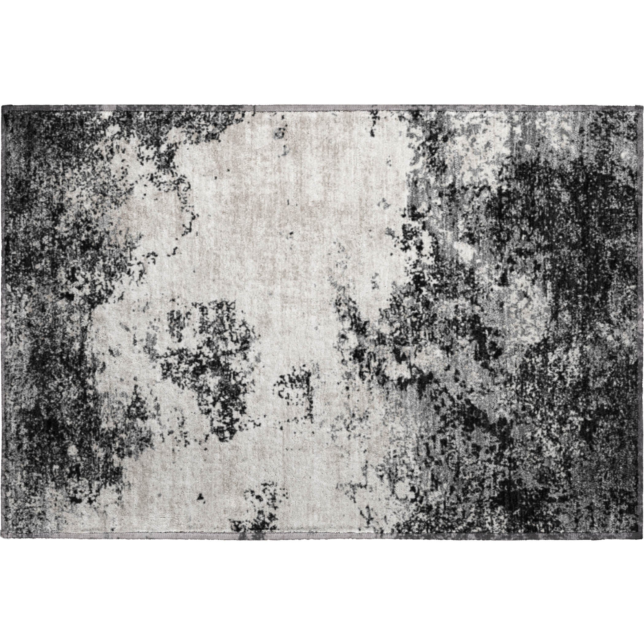 Dublin Machine Washable Transitional Black Rug 1'8" x 2'6" #shape_Rectangle