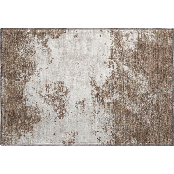 Dublin Machine Washable Transitional Brown Rug 1'8" x 2'6"