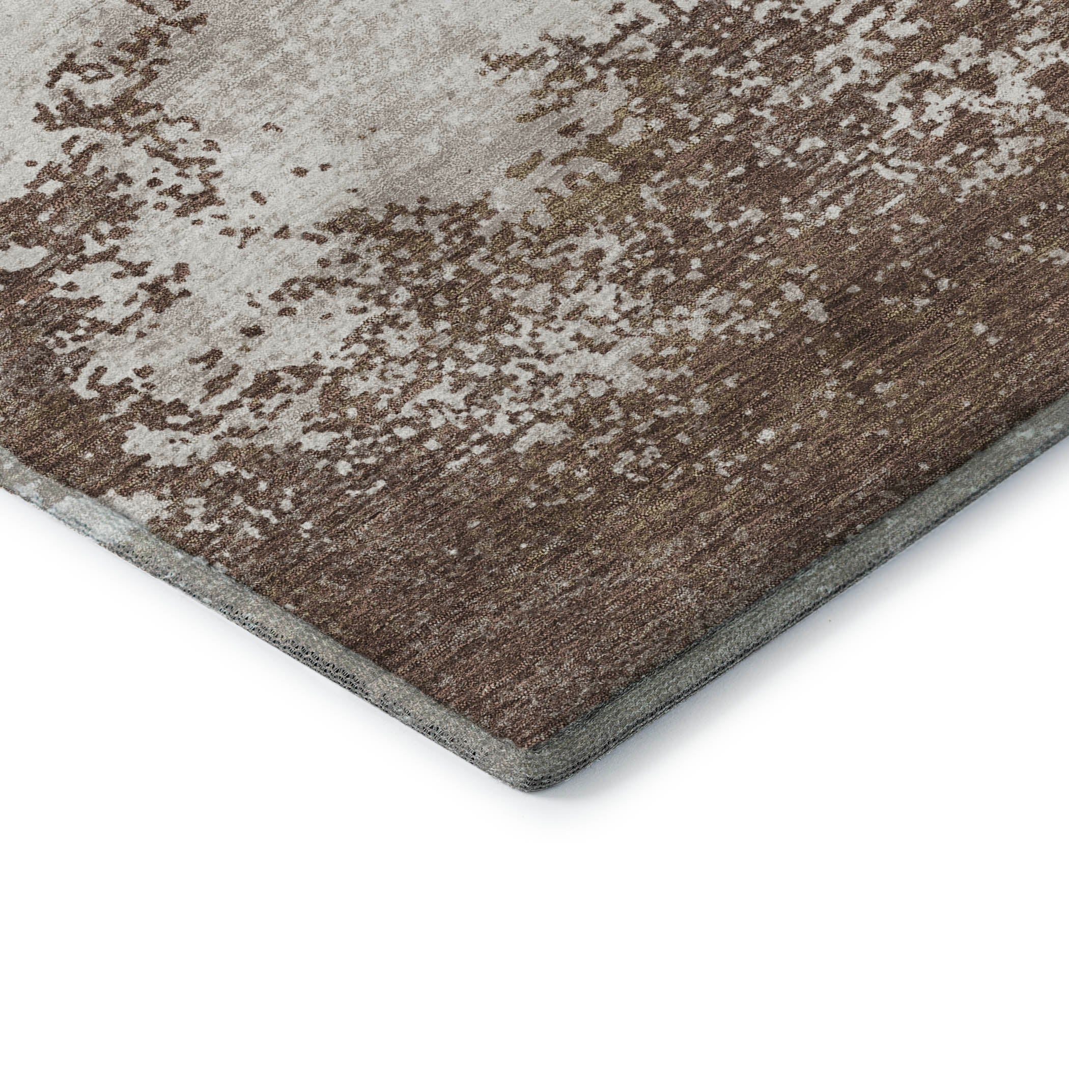Dublin Machine Washable Transitional Brown Rug 1'8" x 2'6" #shape_Rectangle