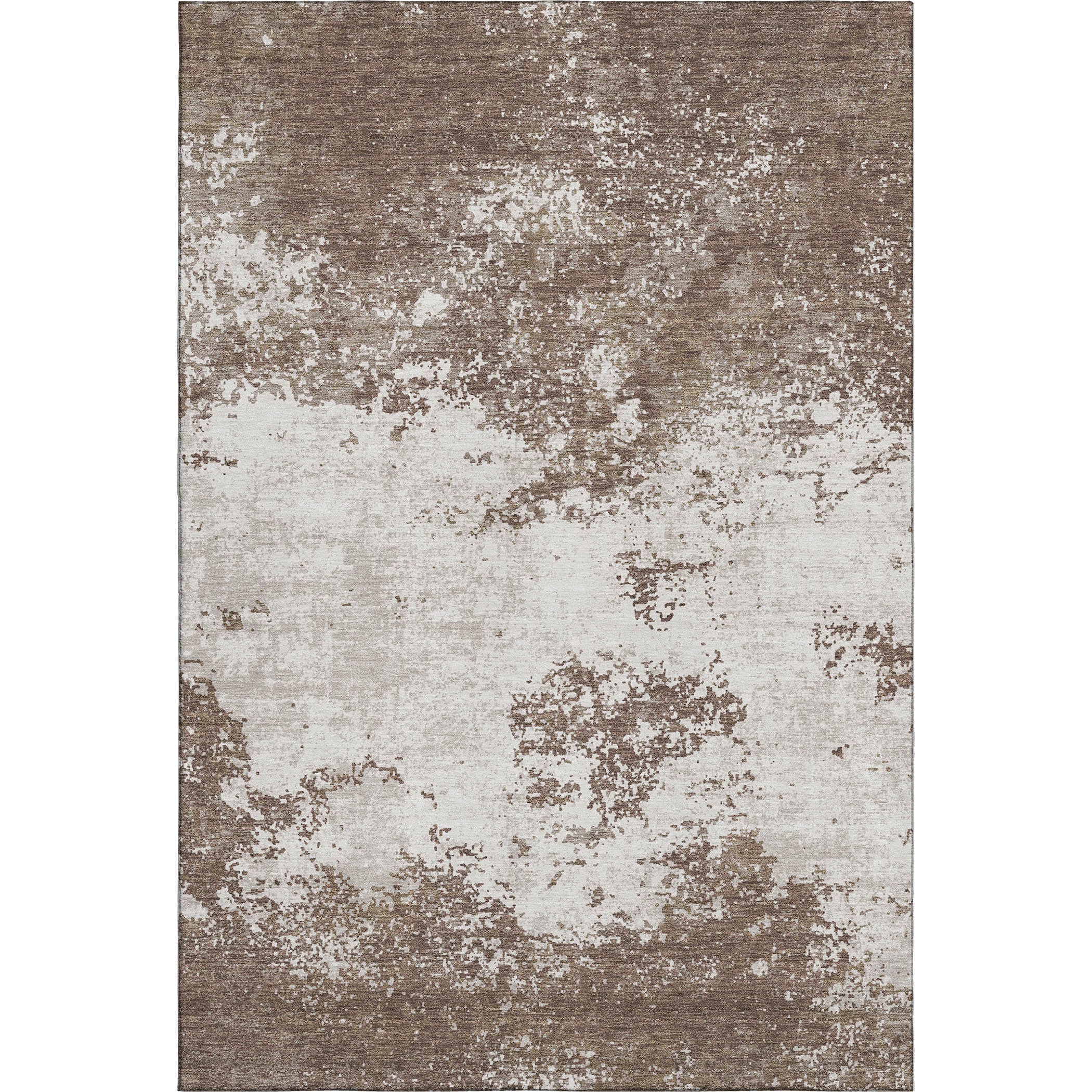 Dublin Machine Washable Transitional Brown Rug 2'6" x 3'10" #shape_Rectangle