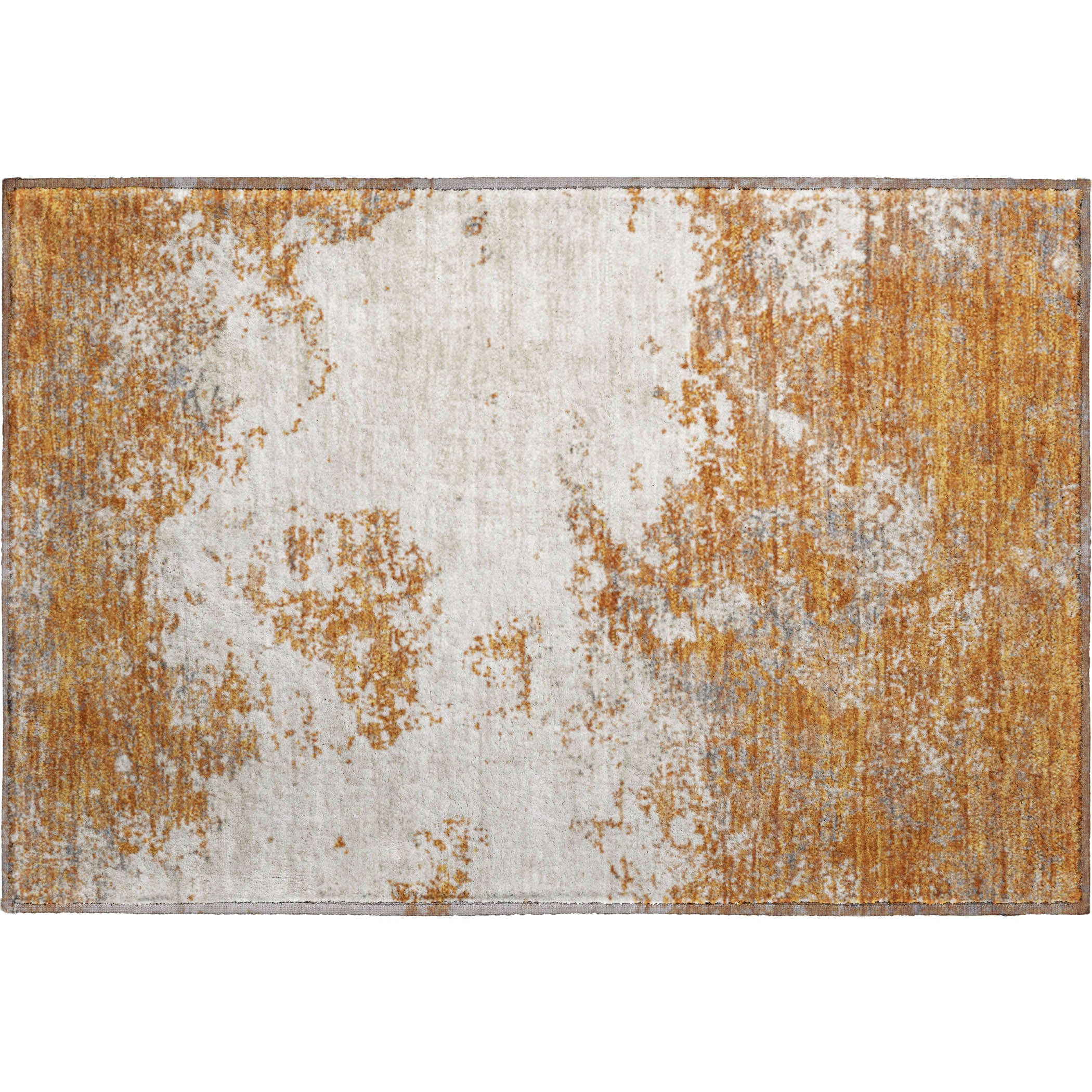 Dublin Machine Washable Transitional Copper Orange Rug 1'8" x 2'6" #shape_Rectangle
