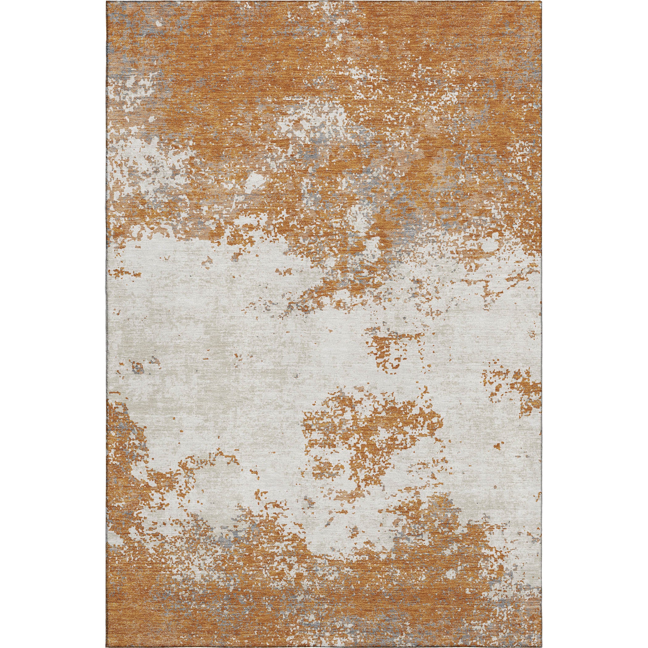 Dublin Machine Washable Transitional Copper Orange Rug 2'6" x 3'10" #shape_Rectangle