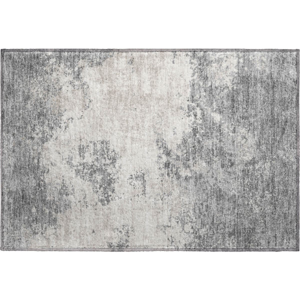Dublin Machine Washable Transitional Gray Rug 1'8" x 2'6"