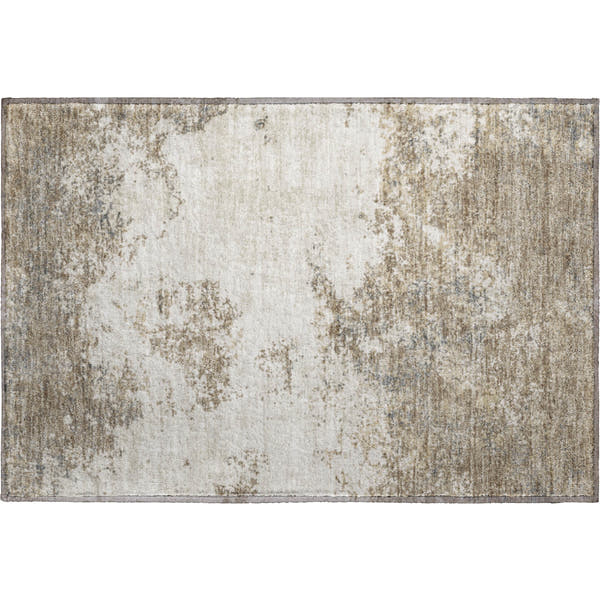 Dublin Machine Washable Transitional Taupe Brown Rug 1'8" x 2'6"