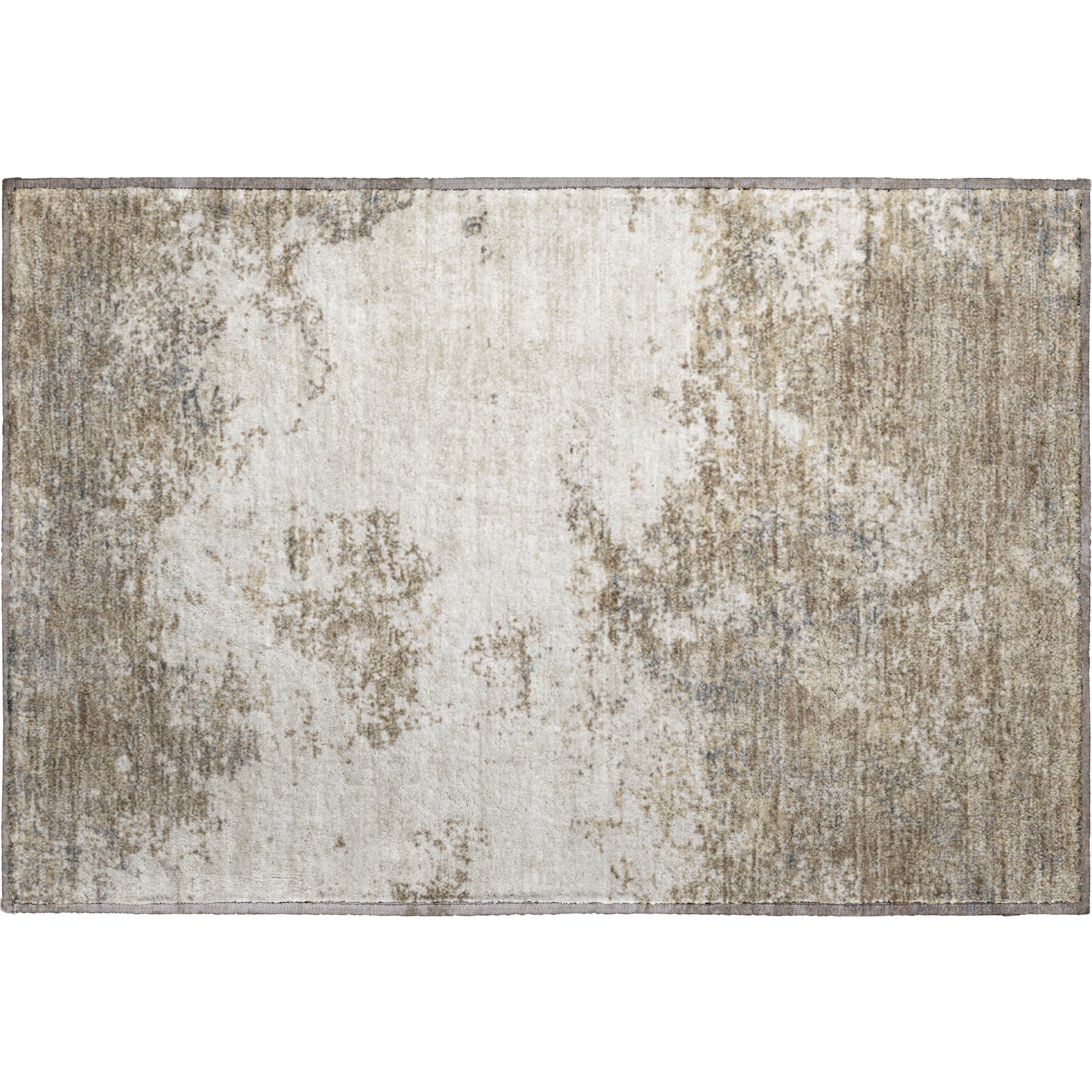Dublin Machine Washable Transitional Taupe Brown Rug 1'8" x 2'6" #shape_Rectangle