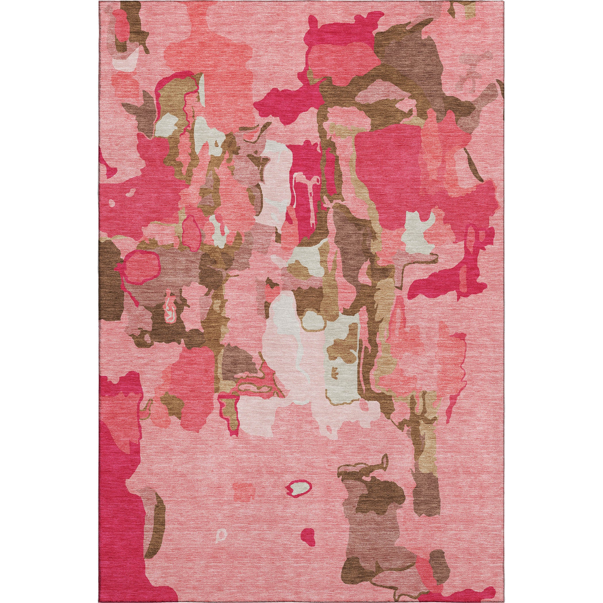 Lisbon Machine Washable Transitional Coral Orange Rug 2'6" x 3'10" #shape_Rectangle