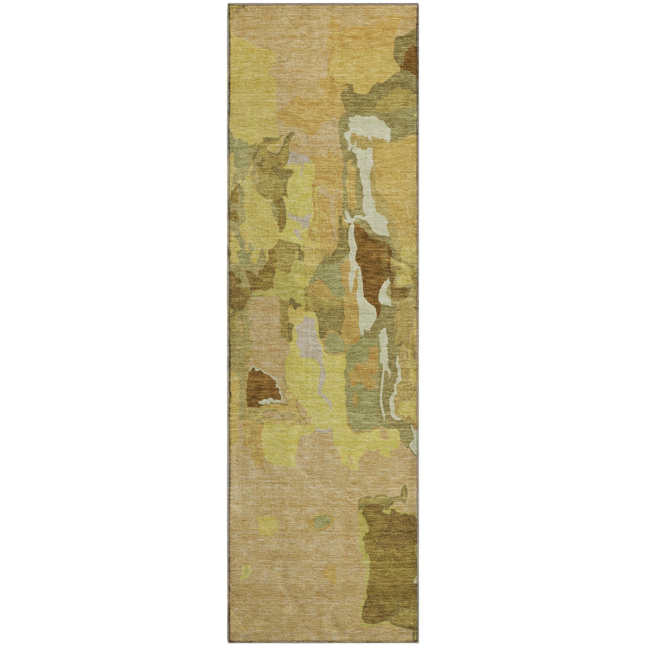 Lisbon Machine Washable Transitional Gold Rug 2'3" x 7'6" #shape_Runner