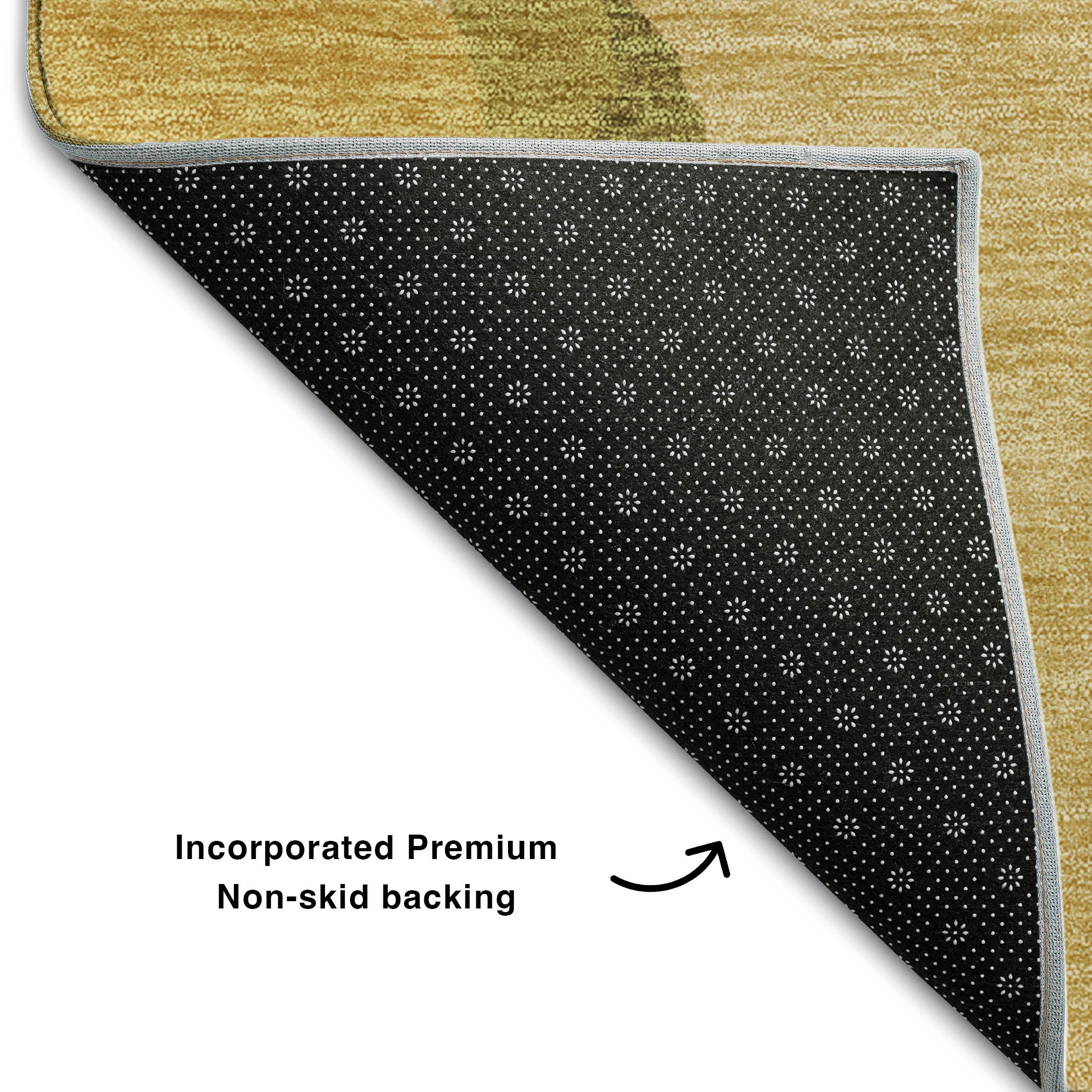 Lisbon Machine Washable Transitional Gold Rug 1'8" x 2'6" #shape_Rectangle