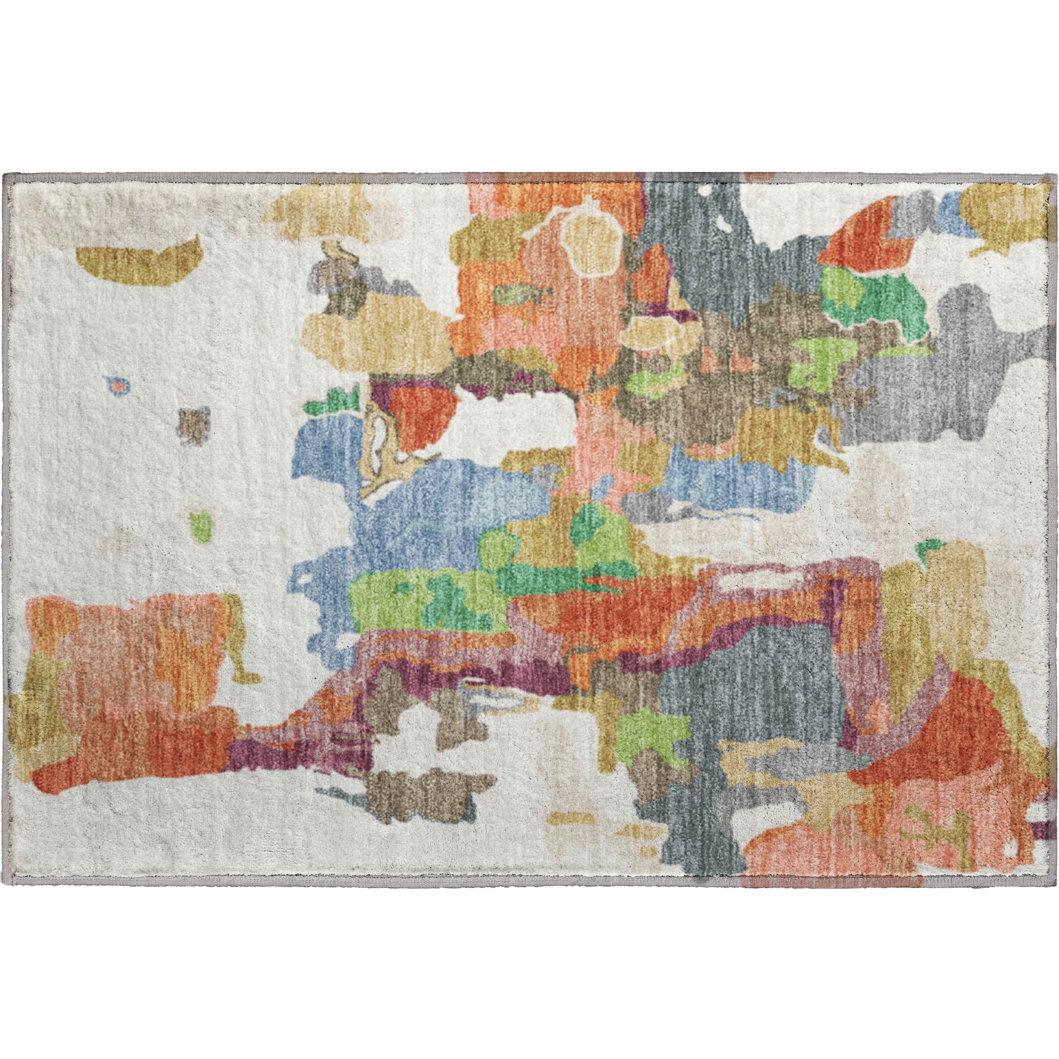 Lisbon Machine Washable Transitional Ivory Rug 1'8" x 2'6" #shape_Rectangle