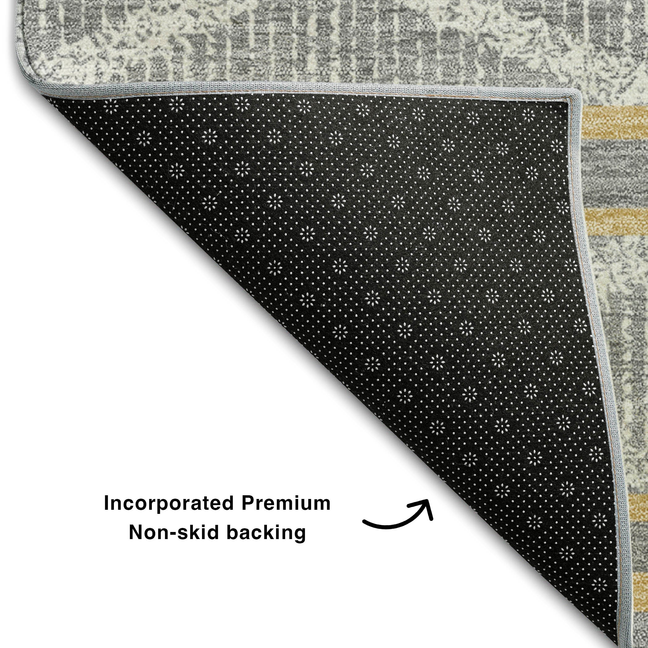 Athens Machine Washable Transitional Gray Rug 1'8" x 2'6" #shape_Rectangle