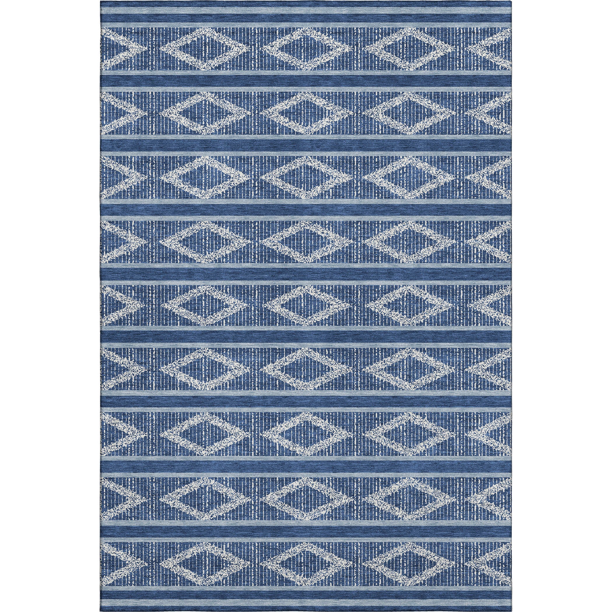 Athens Machine Washable Transitional Navy Blue Rug 2'6" x 3'10" #shape_Rectangle