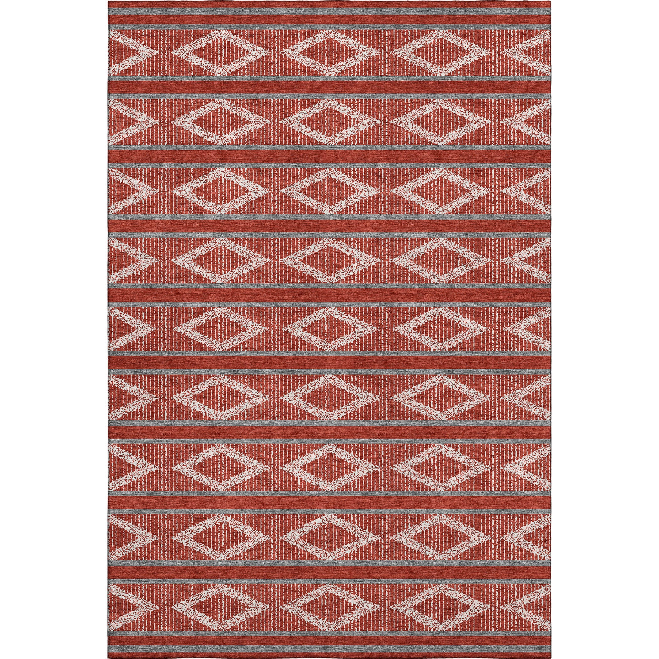 Athens Machine Washable Transitional Red Rug 2'6" x 3'10" #shape_Rectangle
