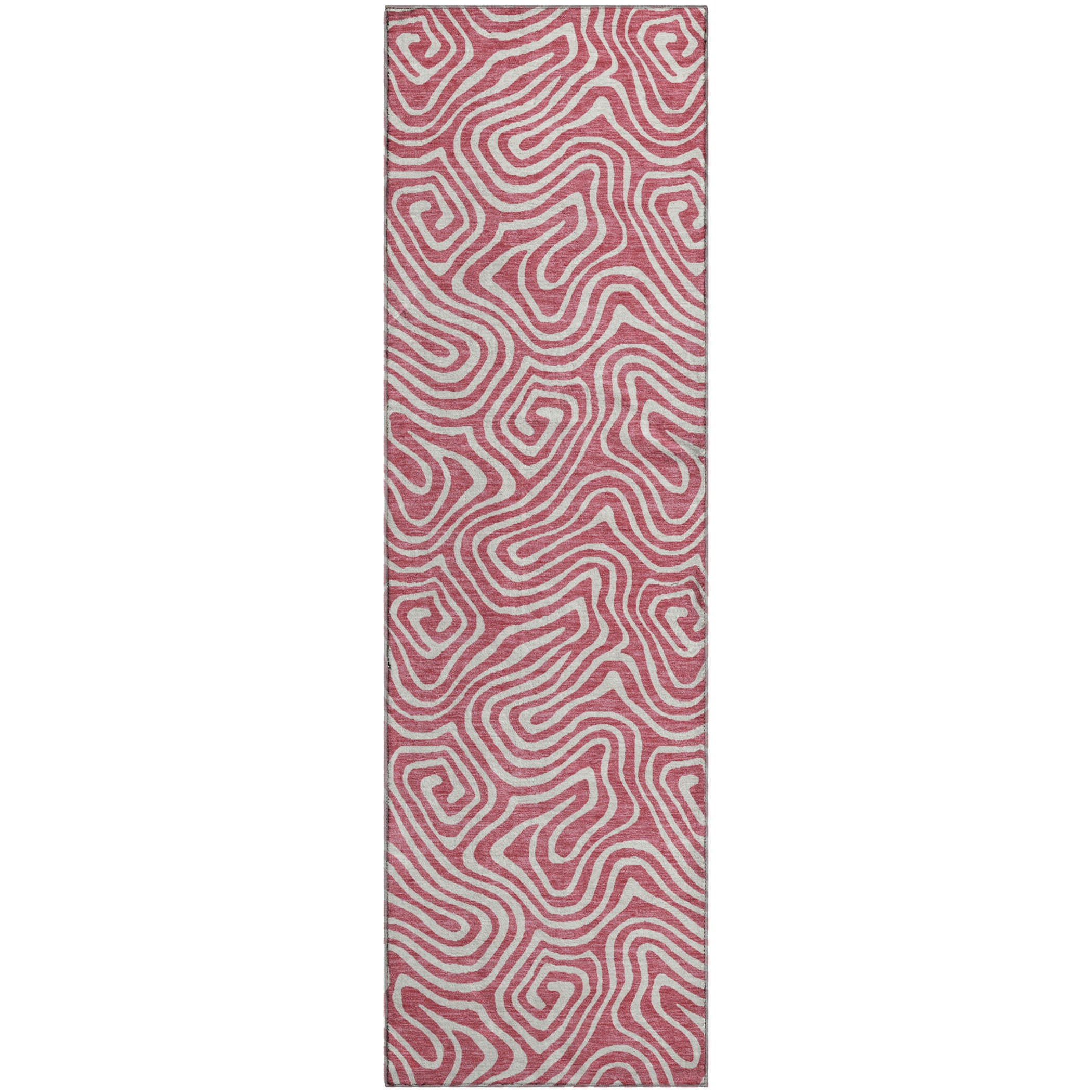 Havana Machine Washable Transitional Blush Pink Rug 2'3" x 7'6" #shape_Runner