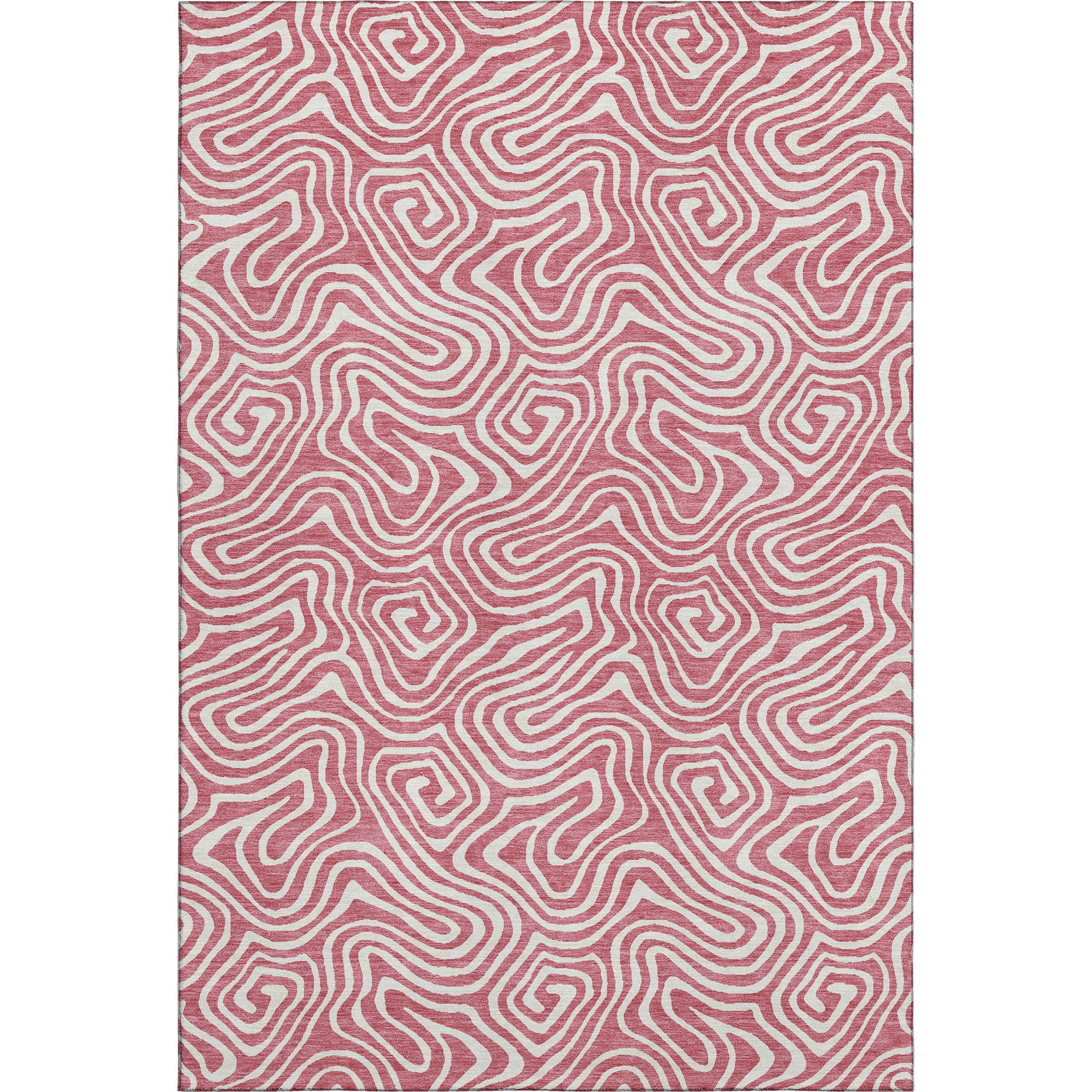 Havana Machine Washable Transitional Blush Pink Rug 2'6" x 3'10" #shape_Rectangle