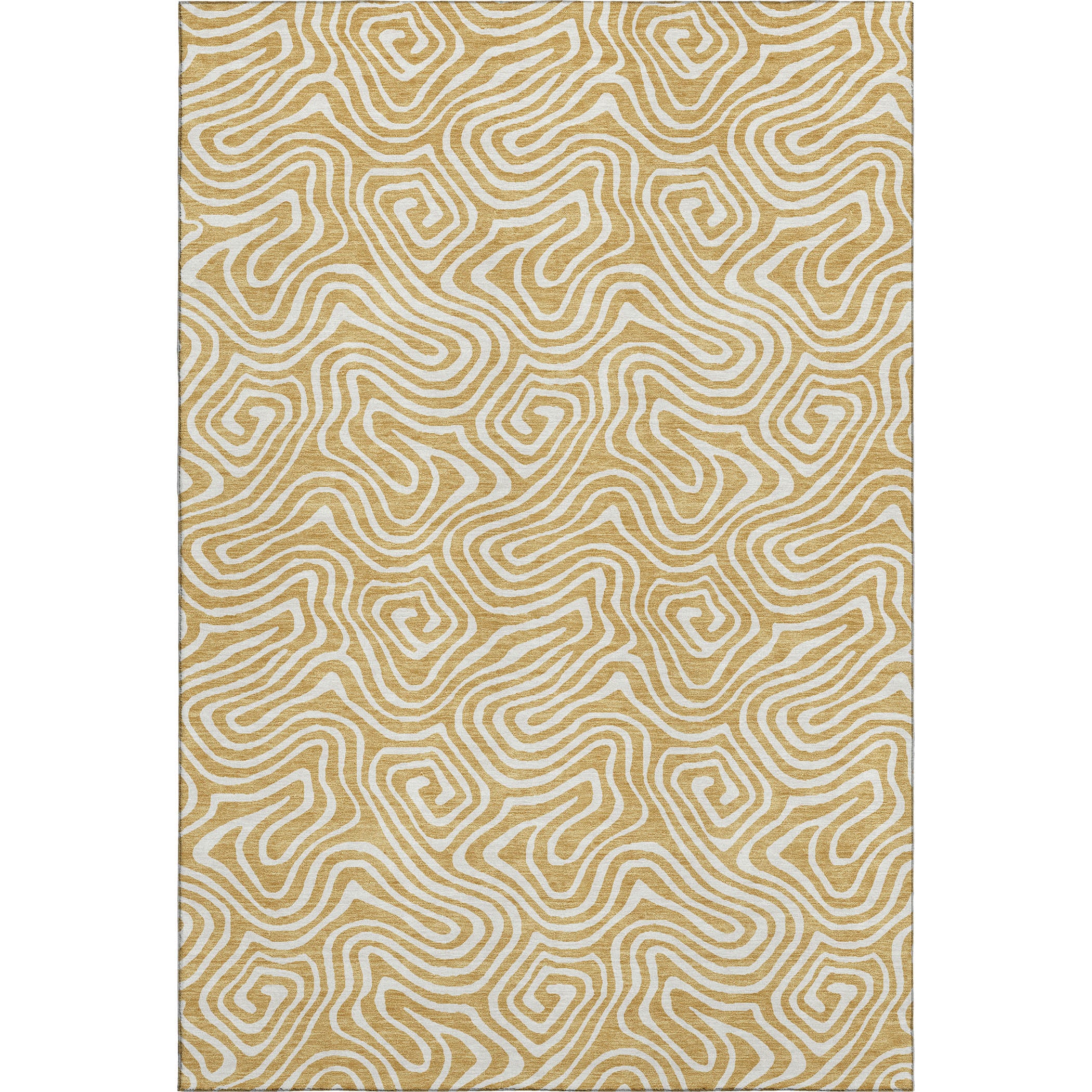 Havana Machine Washable Transitional Gold Rug 2'6" x 3'10" #shape_Rectangle
