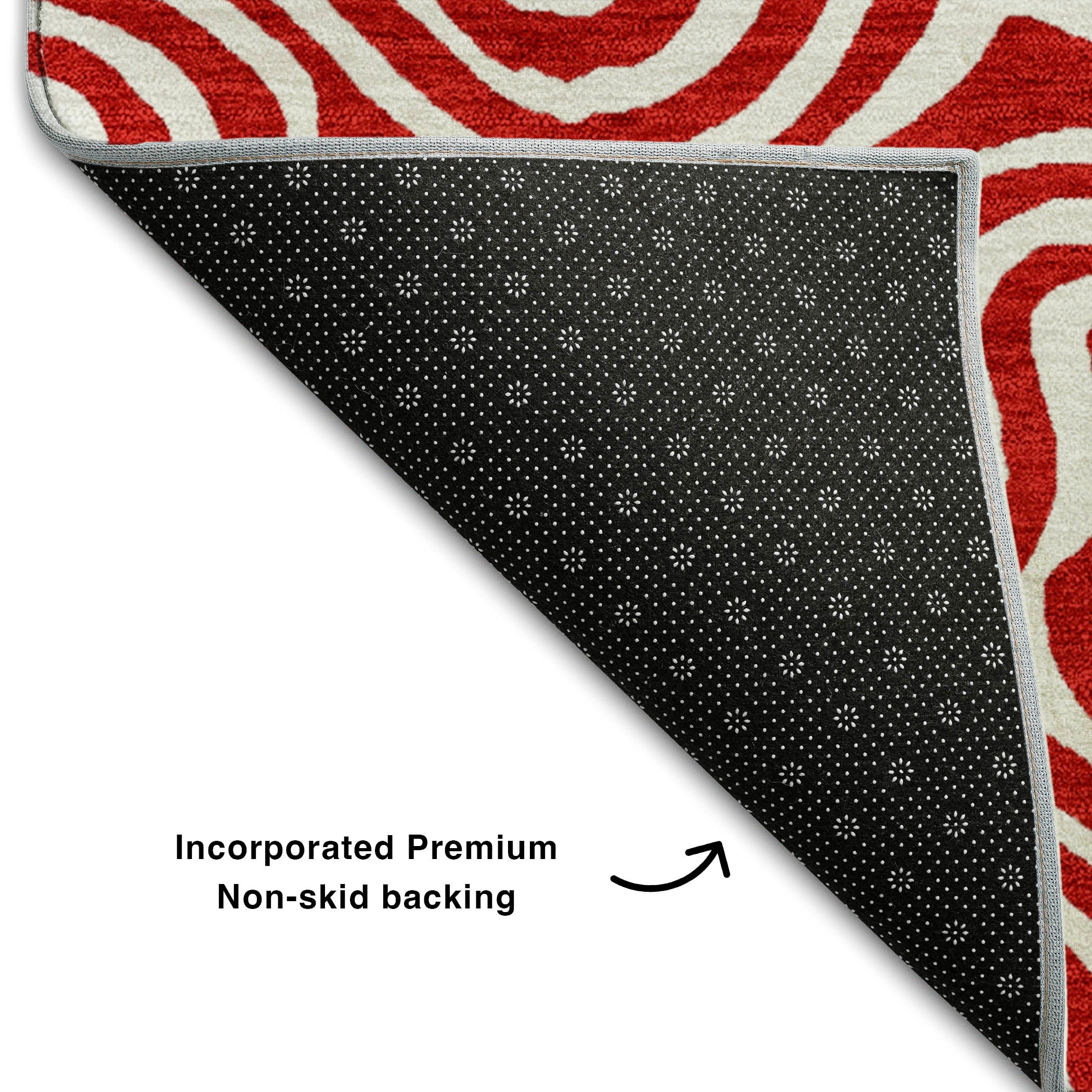 Havana Machine Washable Transitional Red Rug 1'8" x 2'6" #shape_Rectangle