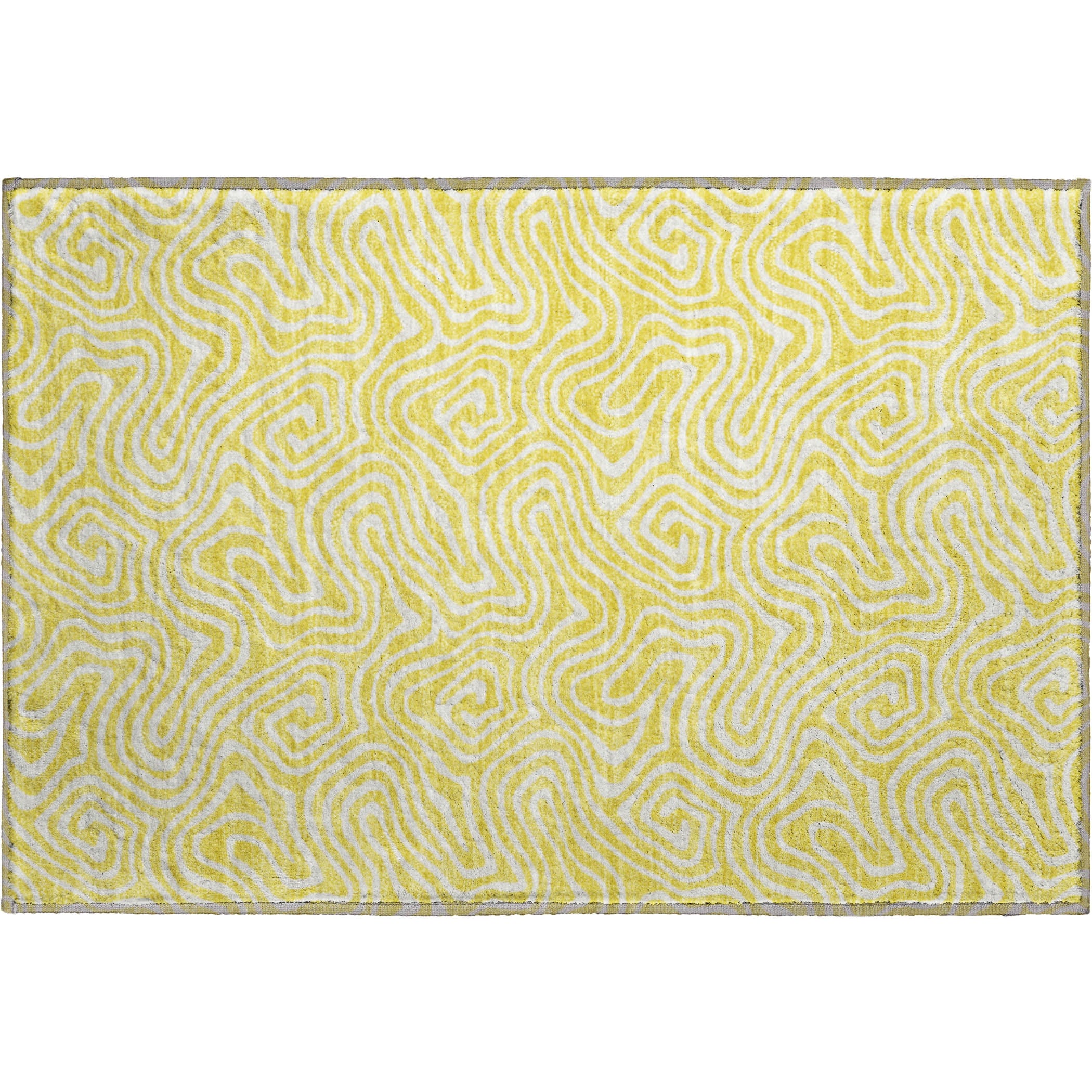Havana Machine Washable Transitional Yellow Gold Rug 1'8" x 2'6" #shape_Rectangle