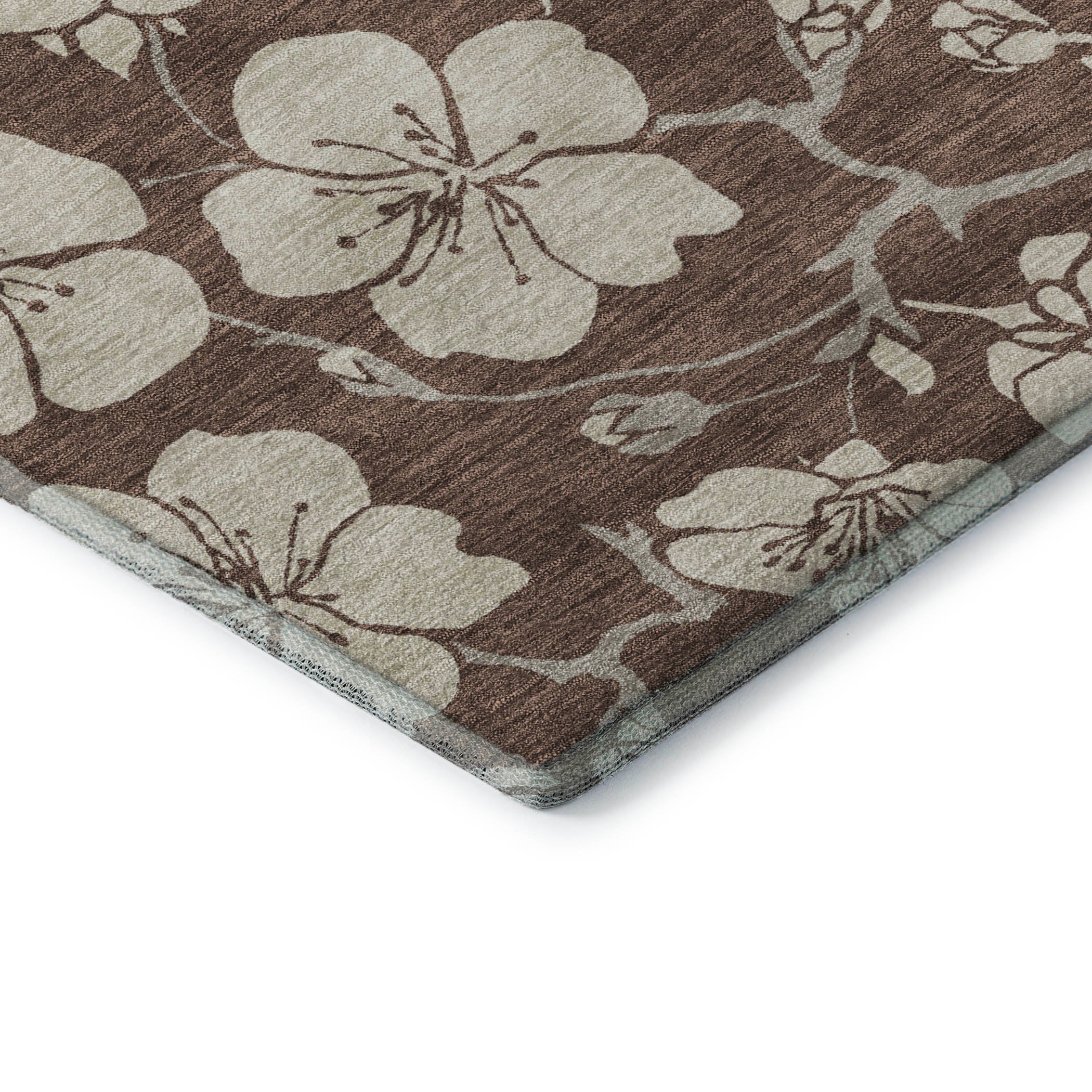 Oaxaca Machine Washable Transitional Brown Rug 1'8" x 2'6" #shape_Rectangle