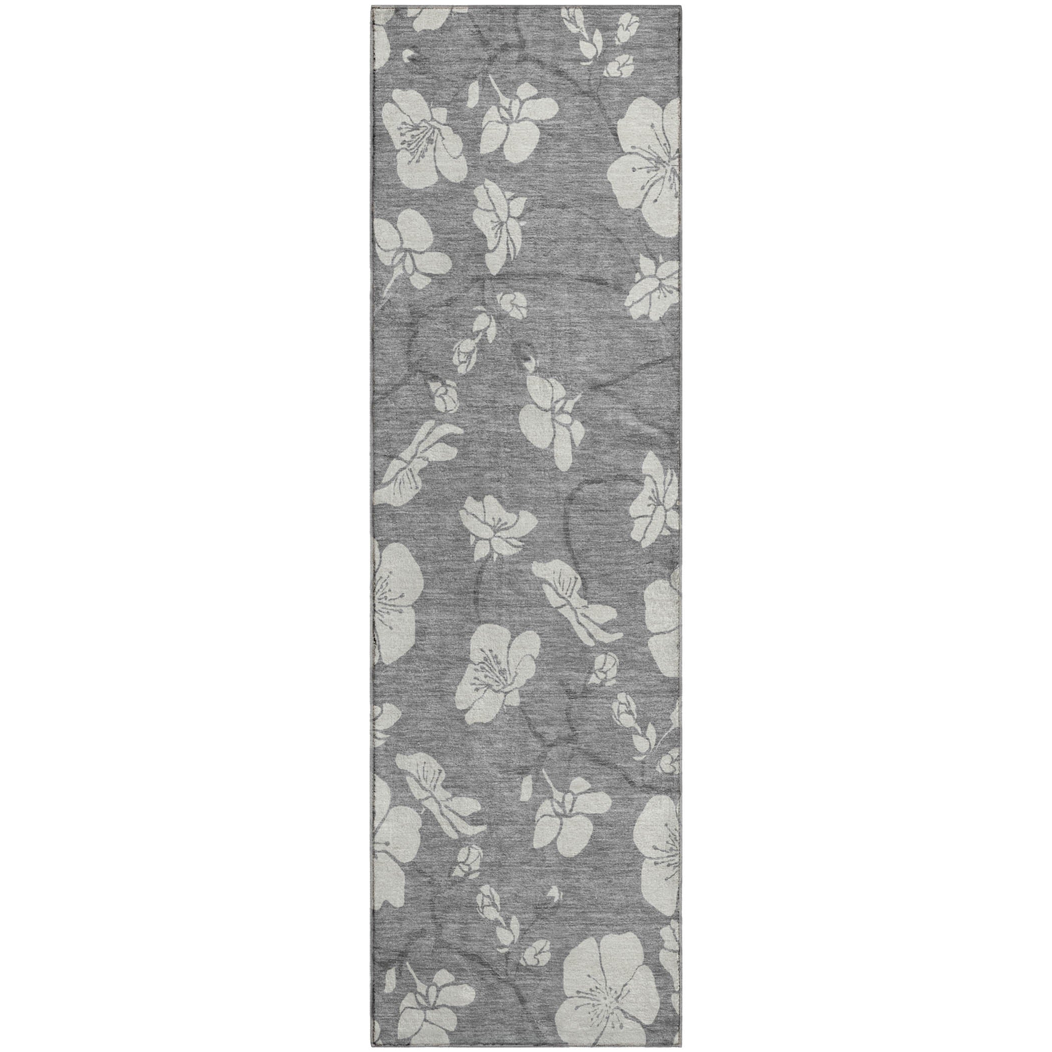Oaxaca Machine Washable Transitional Gray Rug 2'3" x 7'6" #shape_Runner