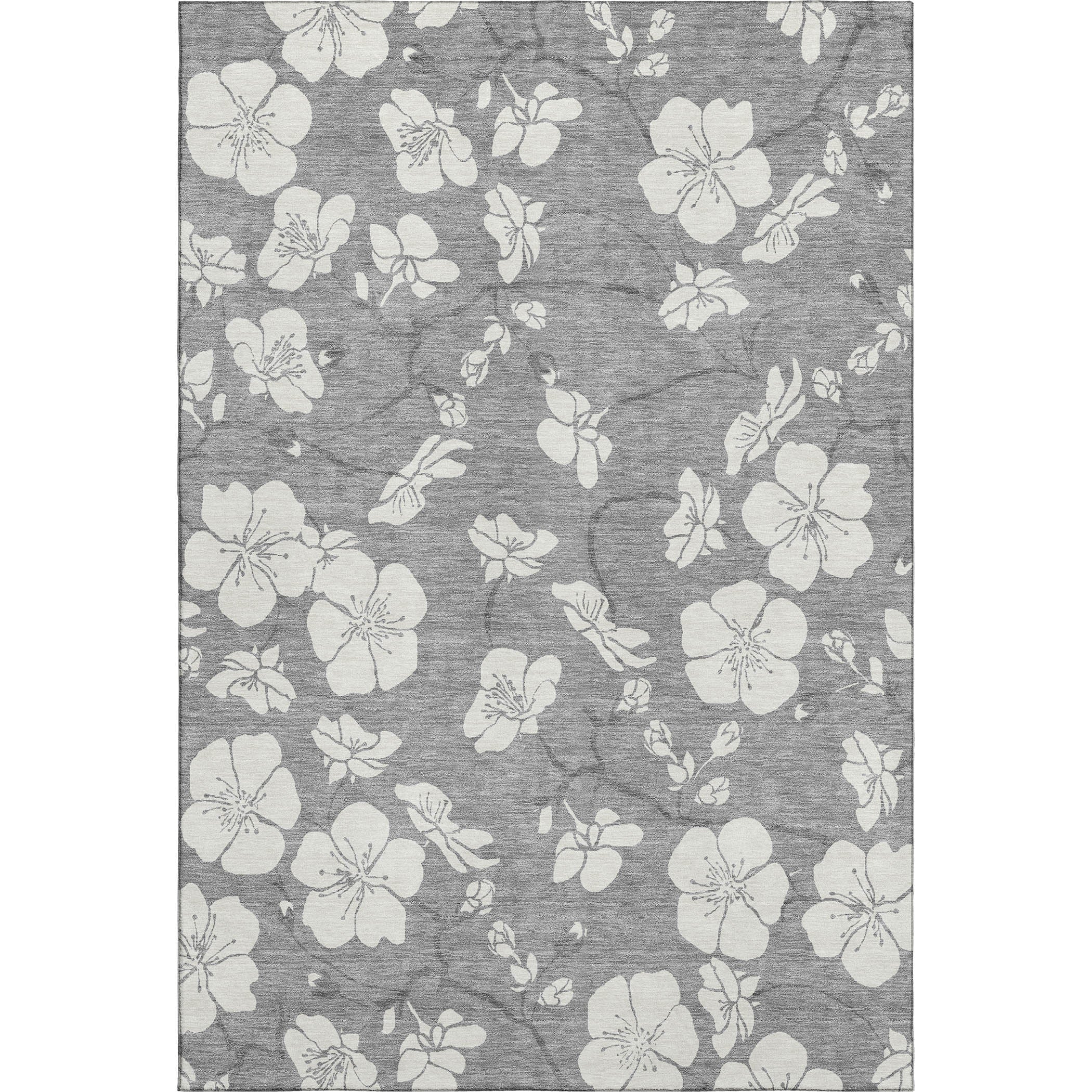 Oaxaca Machine Washable Transitional Gray Rug 2'6" x 3'10" #shape_Rectangle