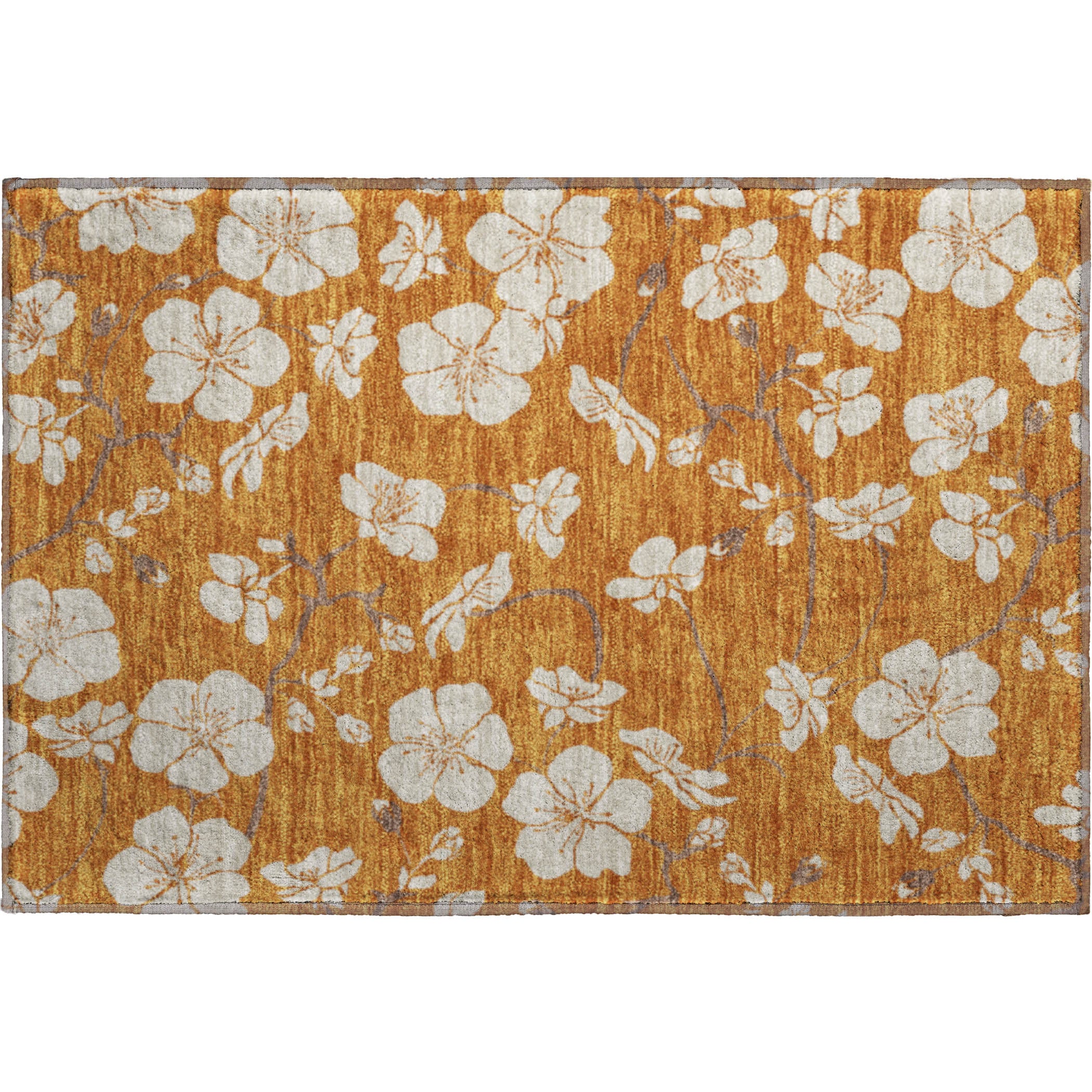Oaxaca Machine Washable Transitional Paprika Orange Rug 1'8" x 2'6" #shape_Rectangle