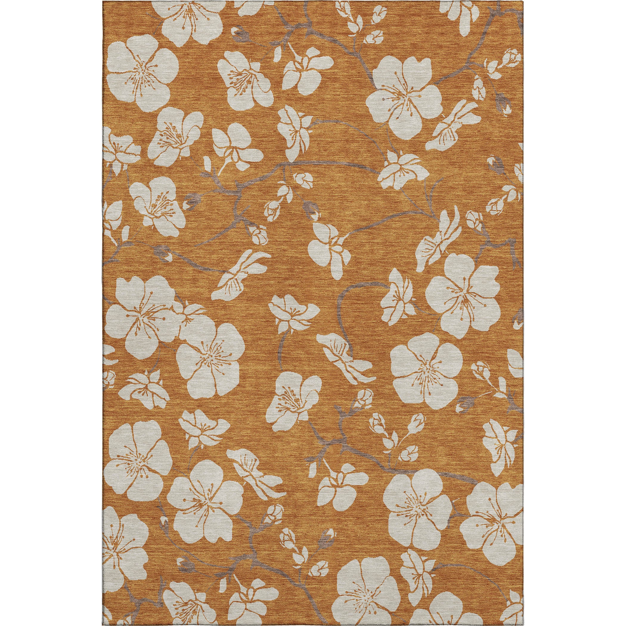 Oaxaca Machine Washable Transitional Paprika Orange Rug 2'6" x 3'10" #shape_Rectangle