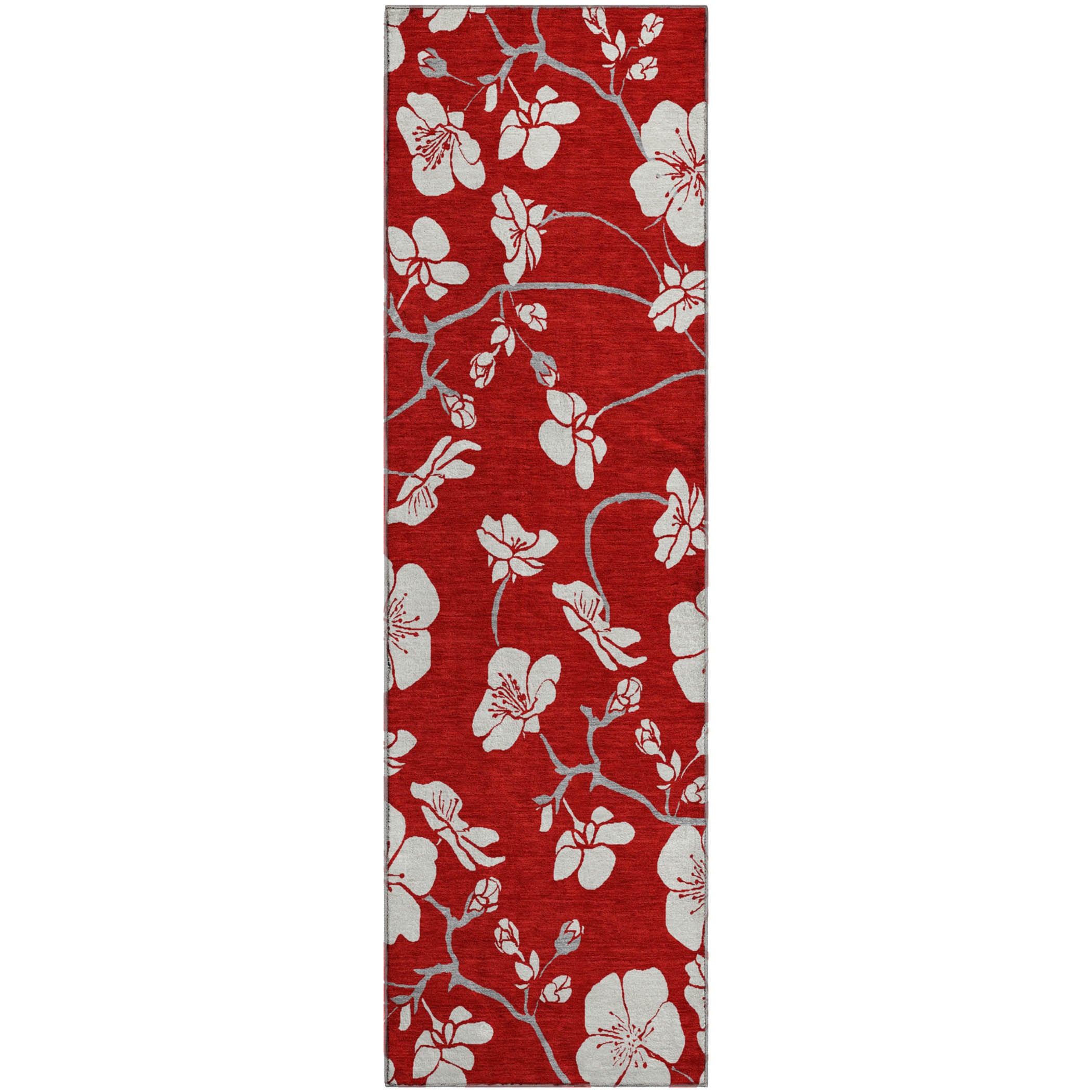Oaxaca Machine Washable Transitional Red Rug 2'3" x 7'6" #shape_Runner