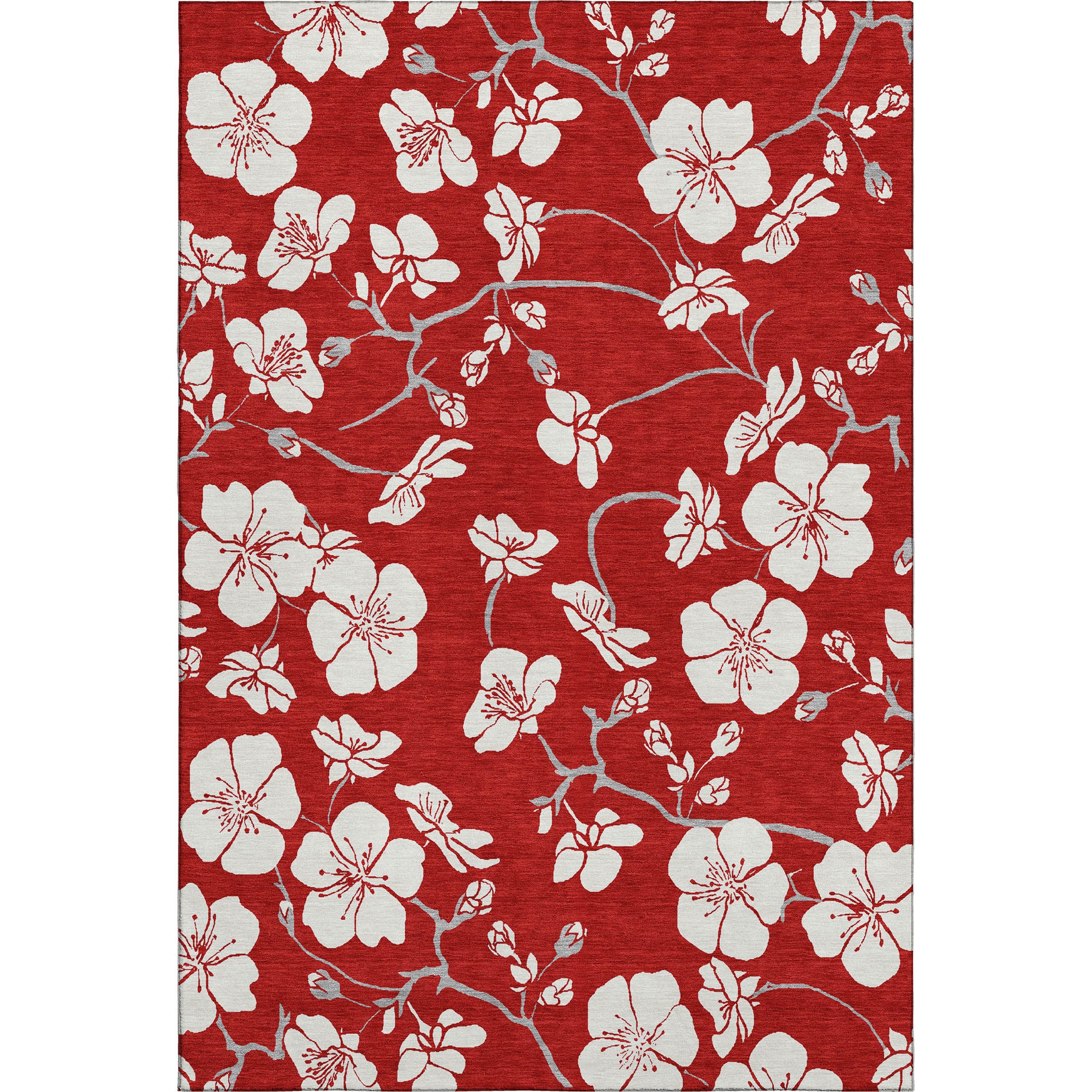 Oaxaca Machine Washable Transitional Red Rug 2'6" x 3'10" #shape_Rectangle
