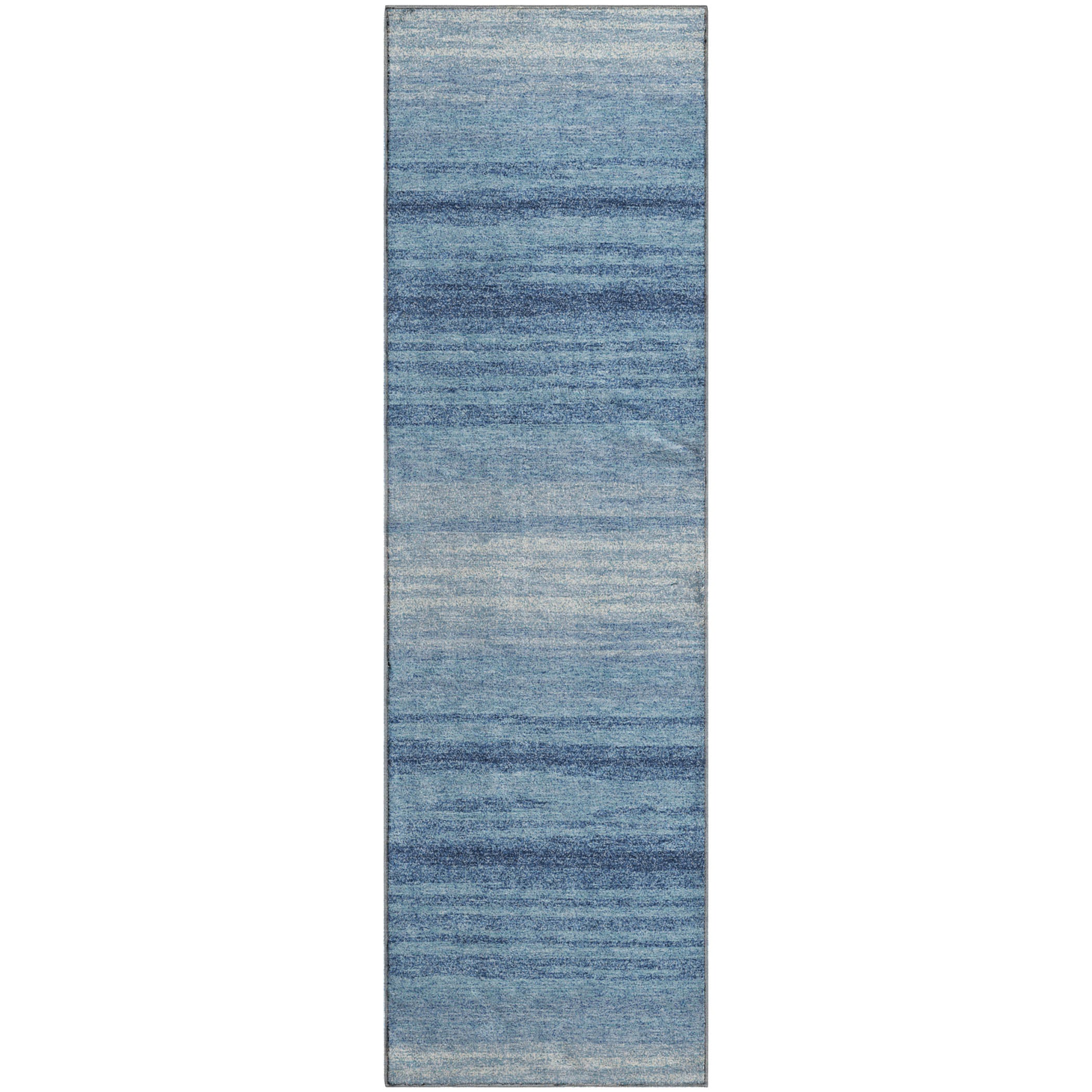 Tallinn Machine Washable Transitional Blue Rug 2'3" x 7'6" #shape_Runner