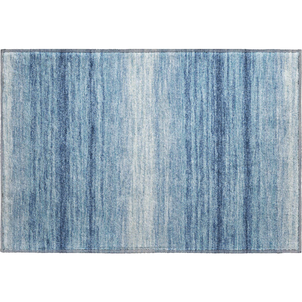 Tallinn Machine Washable Transitional Blue Rug 1'8" x 2'6"