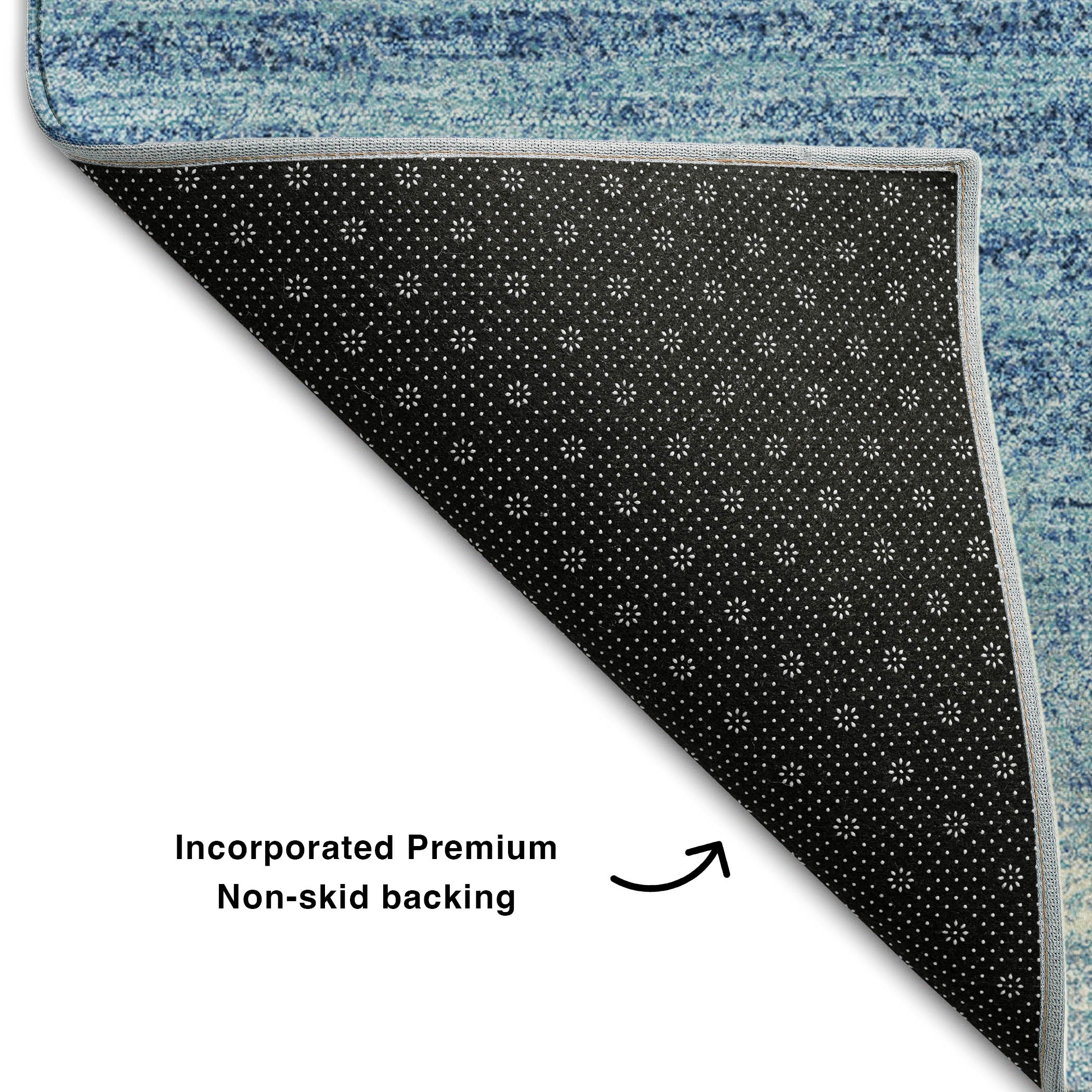 Tallinn Machine Washable Transitional Blue Rug 1'8" x 2'6" #shape_Rectangle