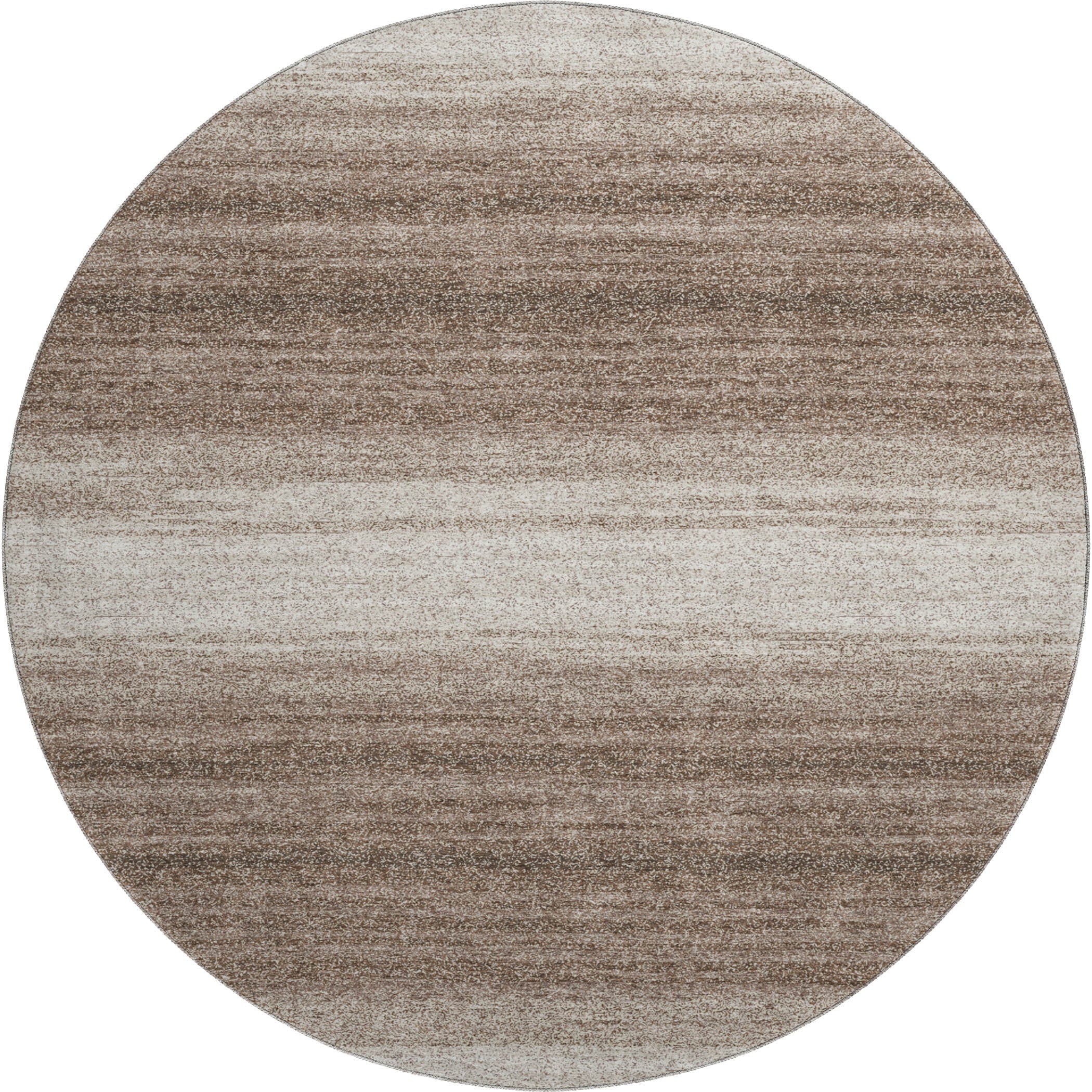 Tallinn Machine Washable Transitional Brown Rug 8' x 8' #shape_Round