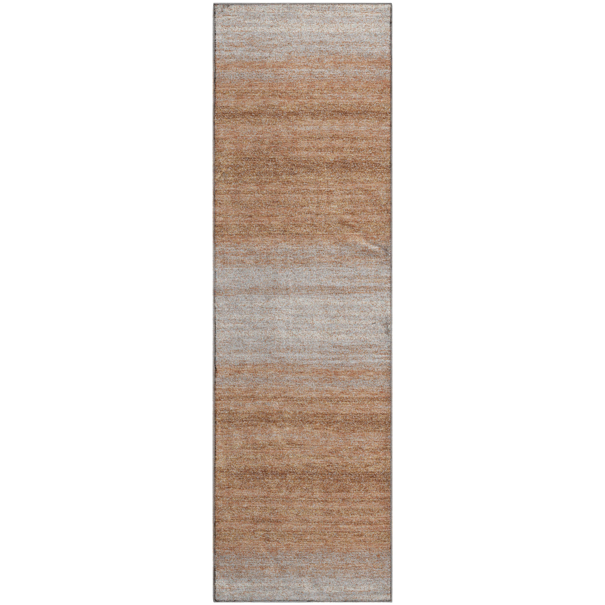 Tallinn Machine Washable Transitional Copper Orange Rug 2'3" x 7'6" #shape_Runner