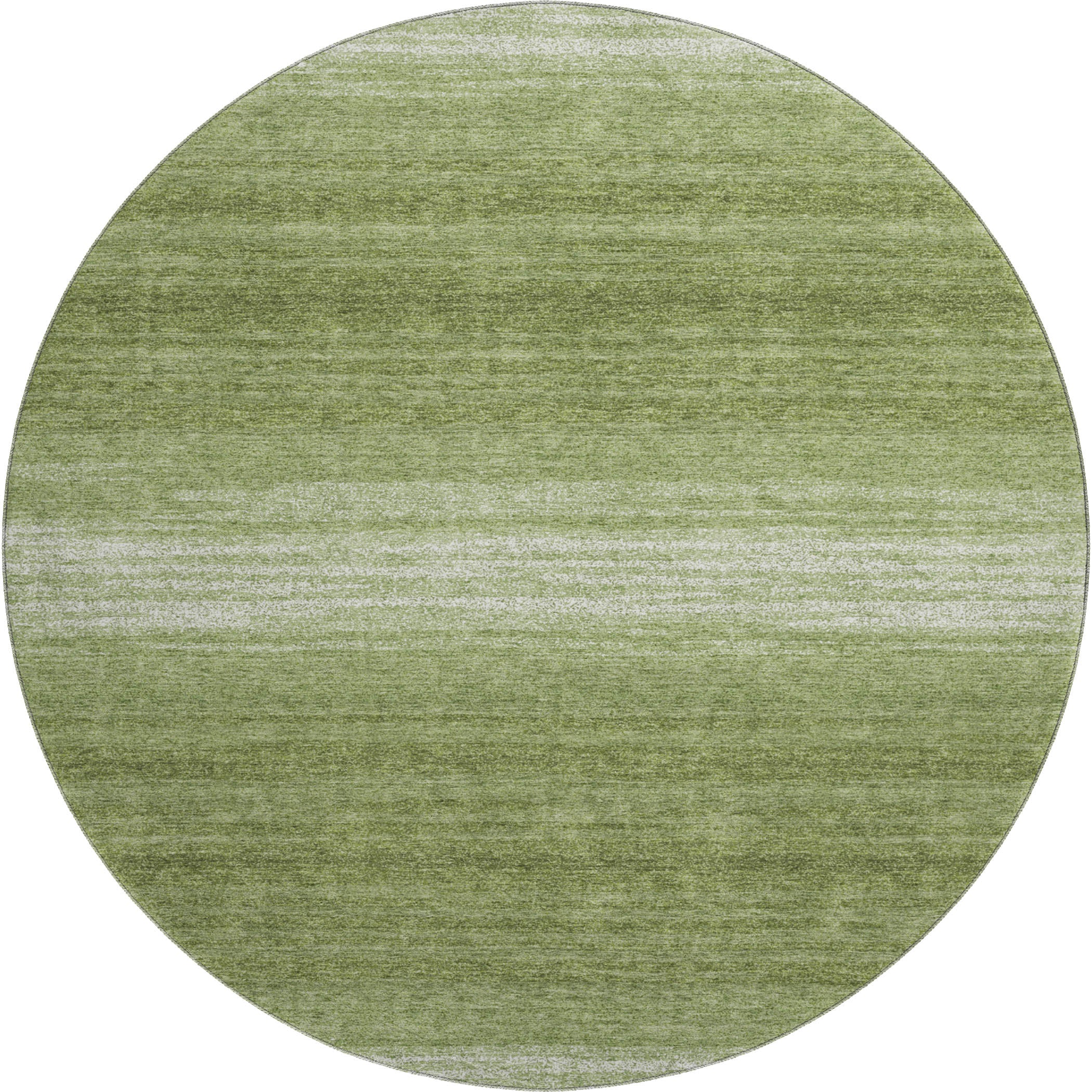 Tallinn Machine Washable Transitional Green Rug 8' x 8' #shape_Round