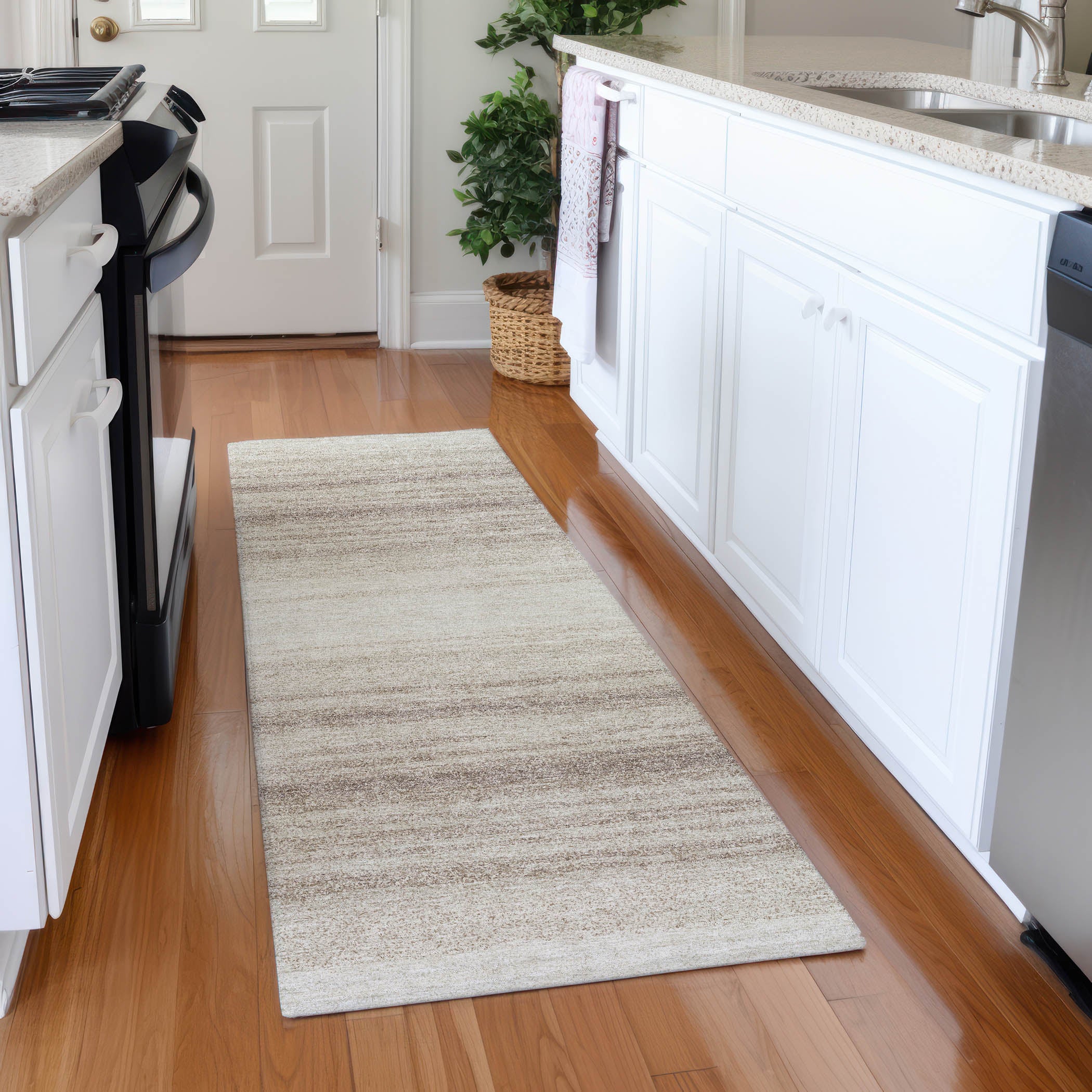 Tallinn Machine Washable Transitional Ivory Rug 2'3" x 7'6" #shape_Runner