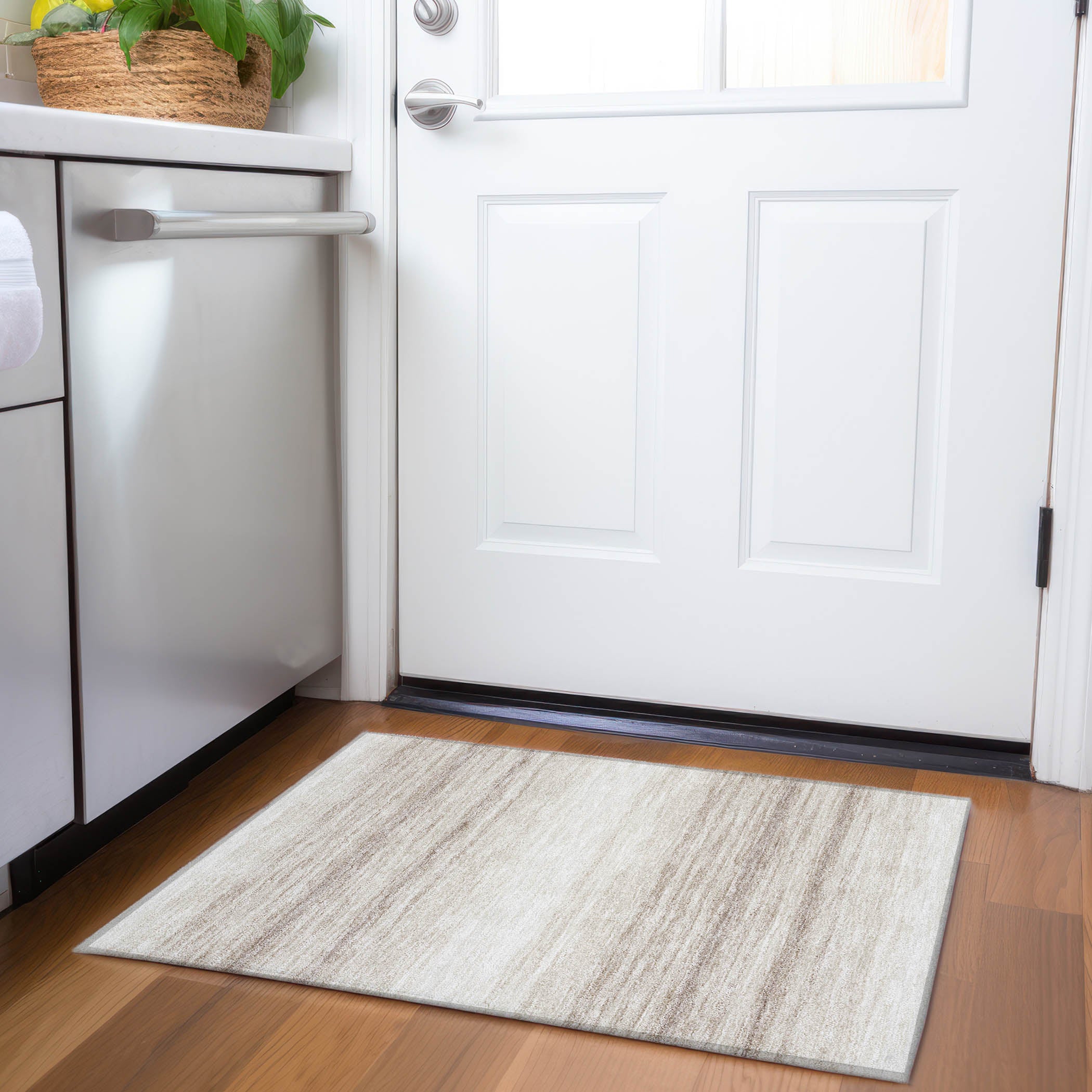 Tallinn Machine Washable Transitional Ivory Rug 1'8" x 2'6" #shape_Rectangle