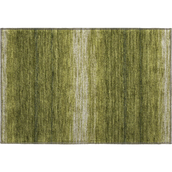 Tallinn Machine Washable Transitional Olive Green Rug 1'8" x 2'6"